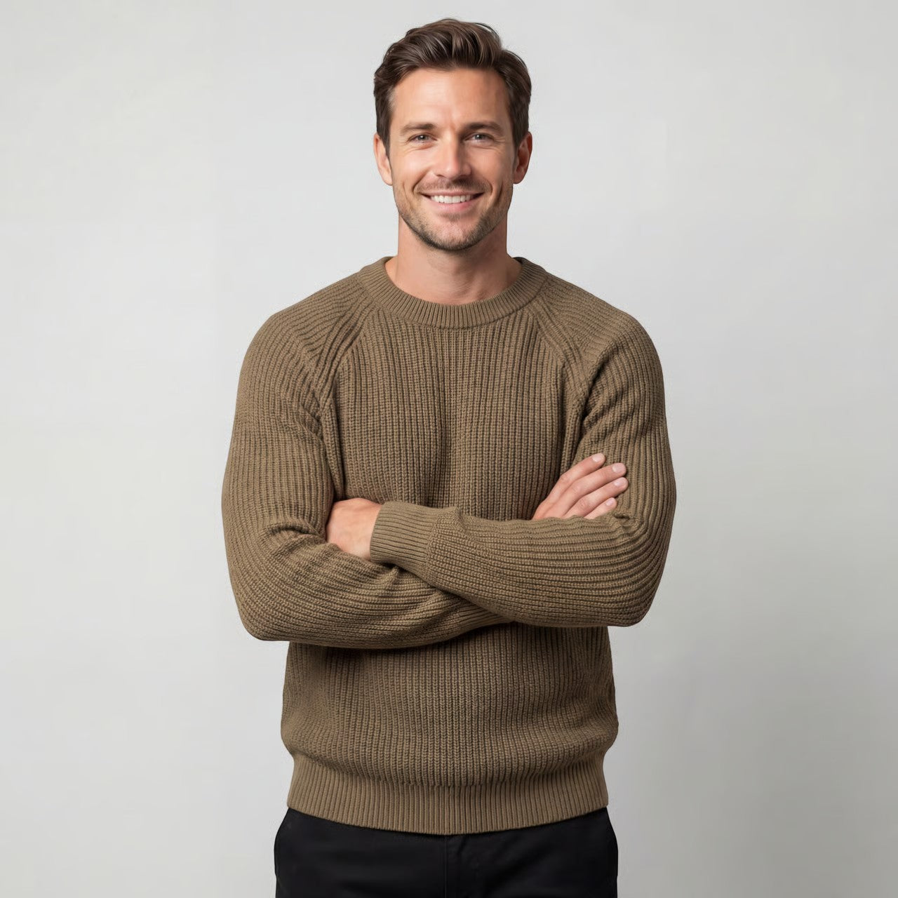 Riche | Pull homme oversize – Maille côtelée épaisse