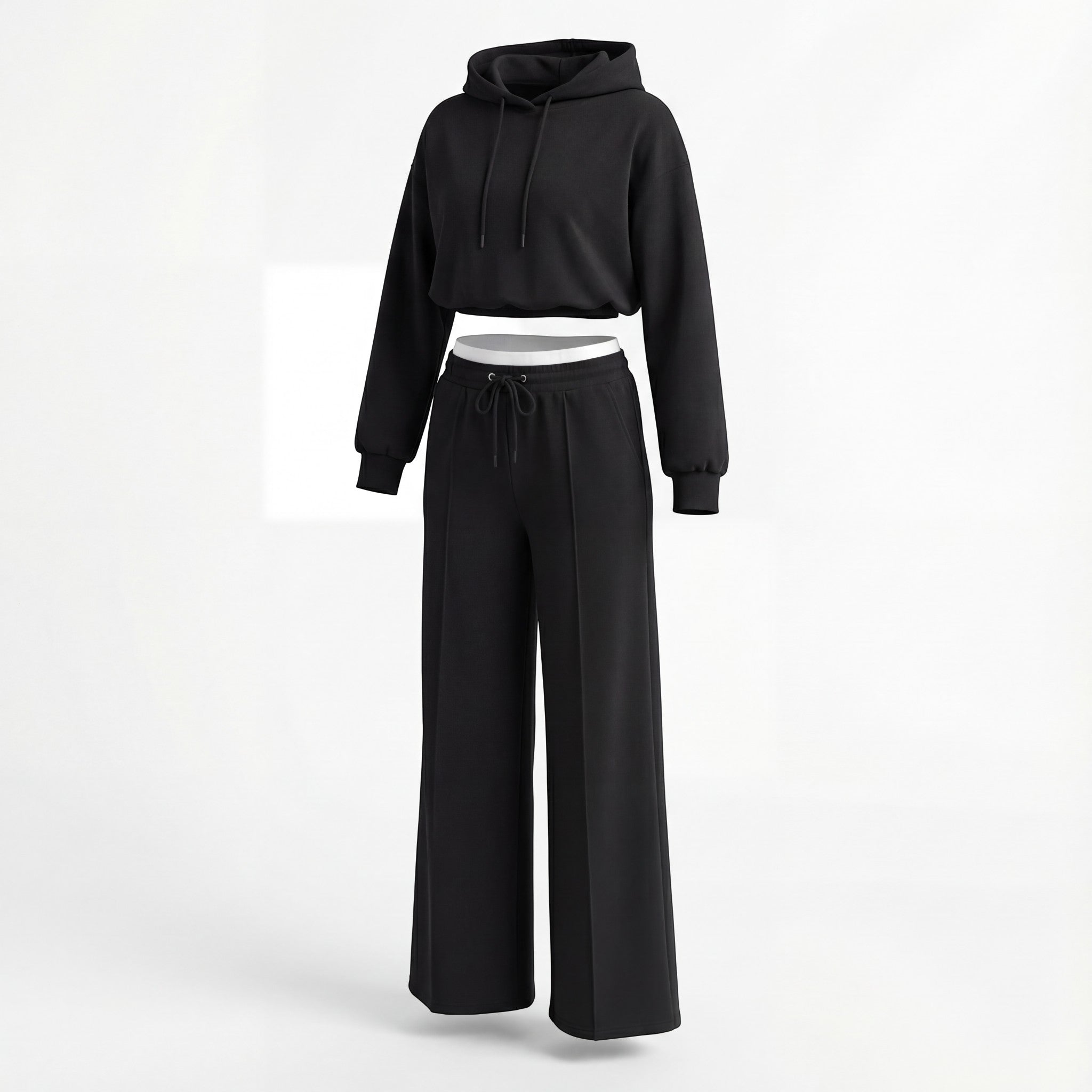 Riche | Ensemble femme en maille fine à capuche