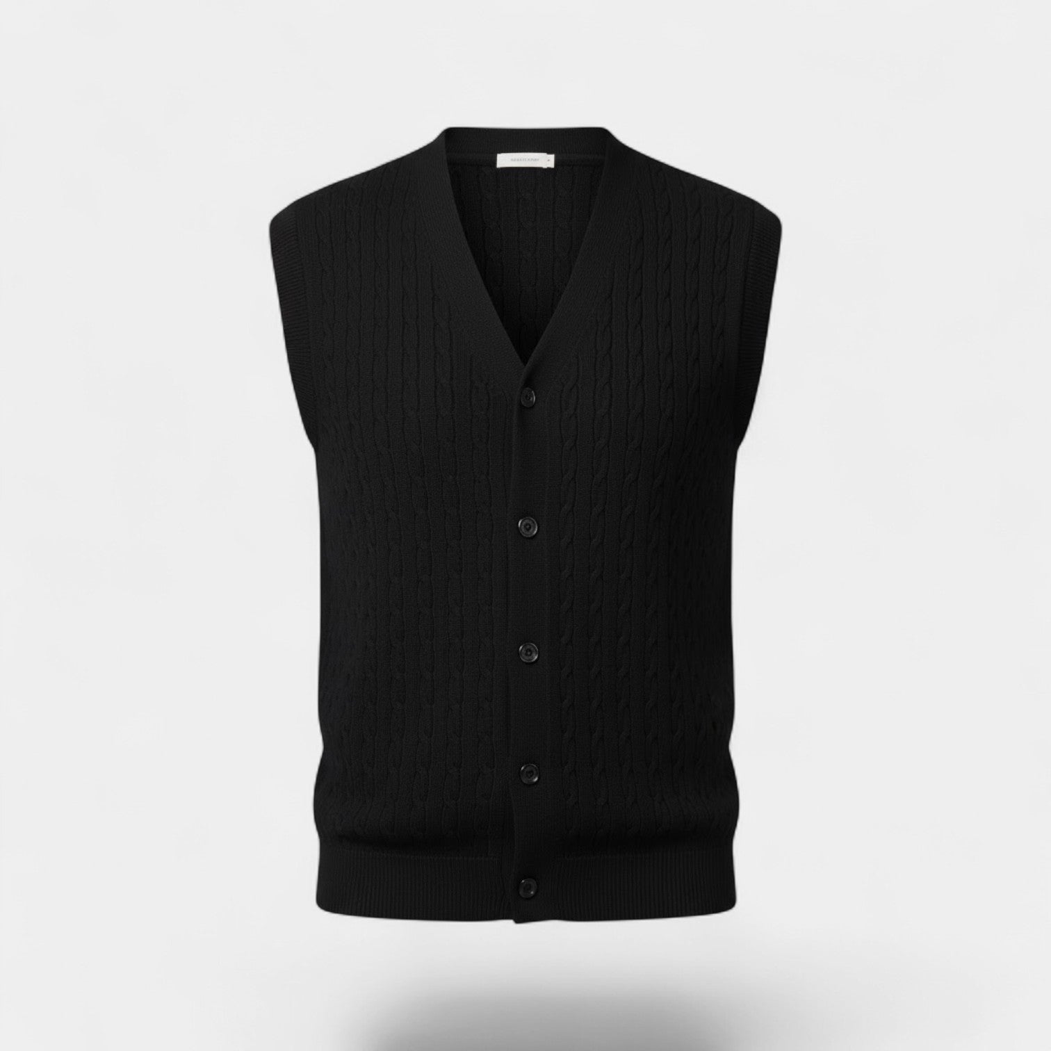 Riche | Lot de 3 Gilets Sans Manches Col V Homme – Maille Torsadée Boutonnée