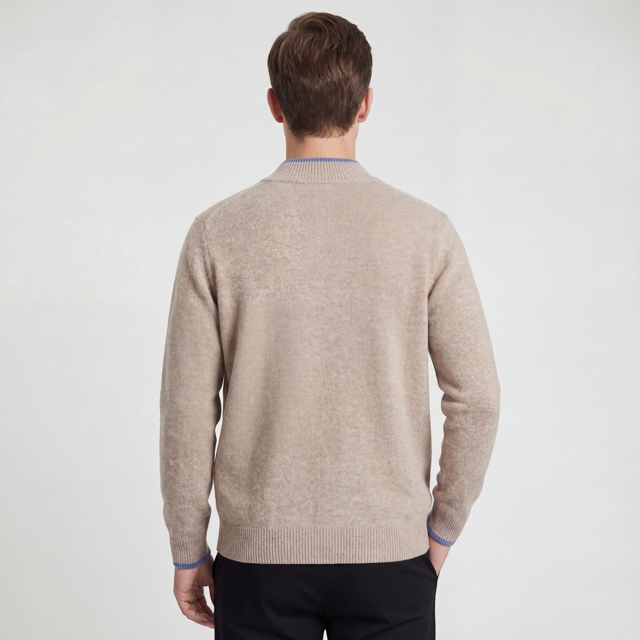 Riche | Pull homme en maille fine zippée