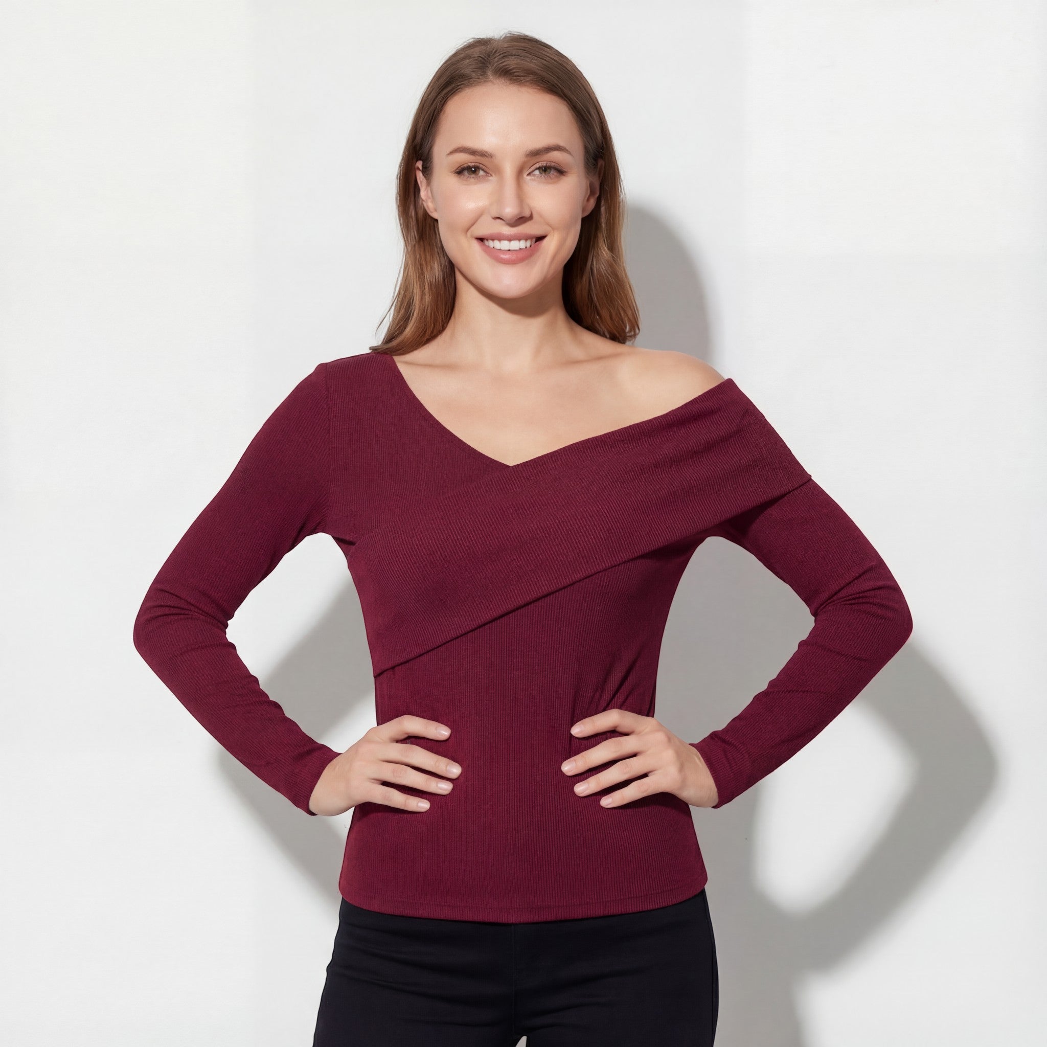 Riche | Top en maille épaules dénudées pour femme