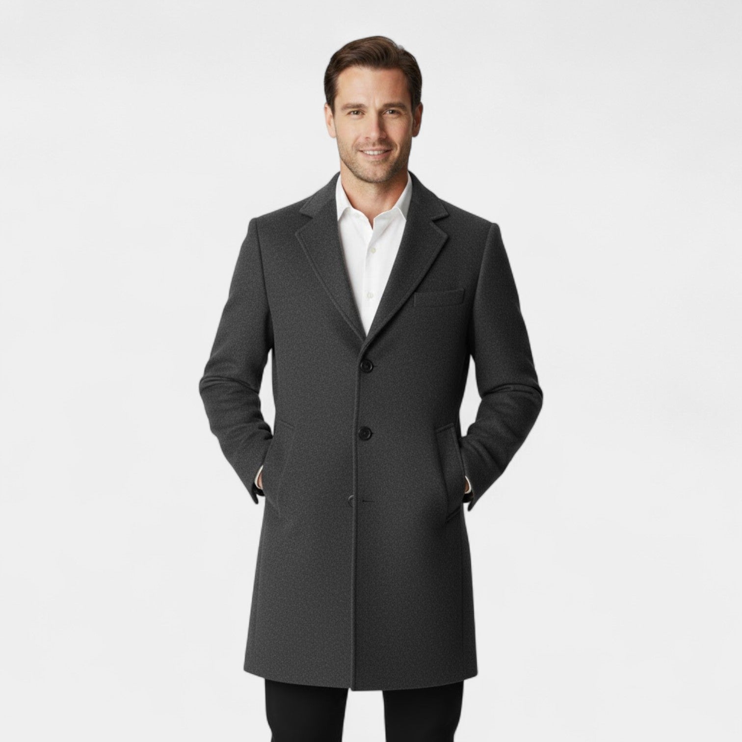 Riche | Manteau Homme en Laine – Trench Mi-Long Coupe Moderne