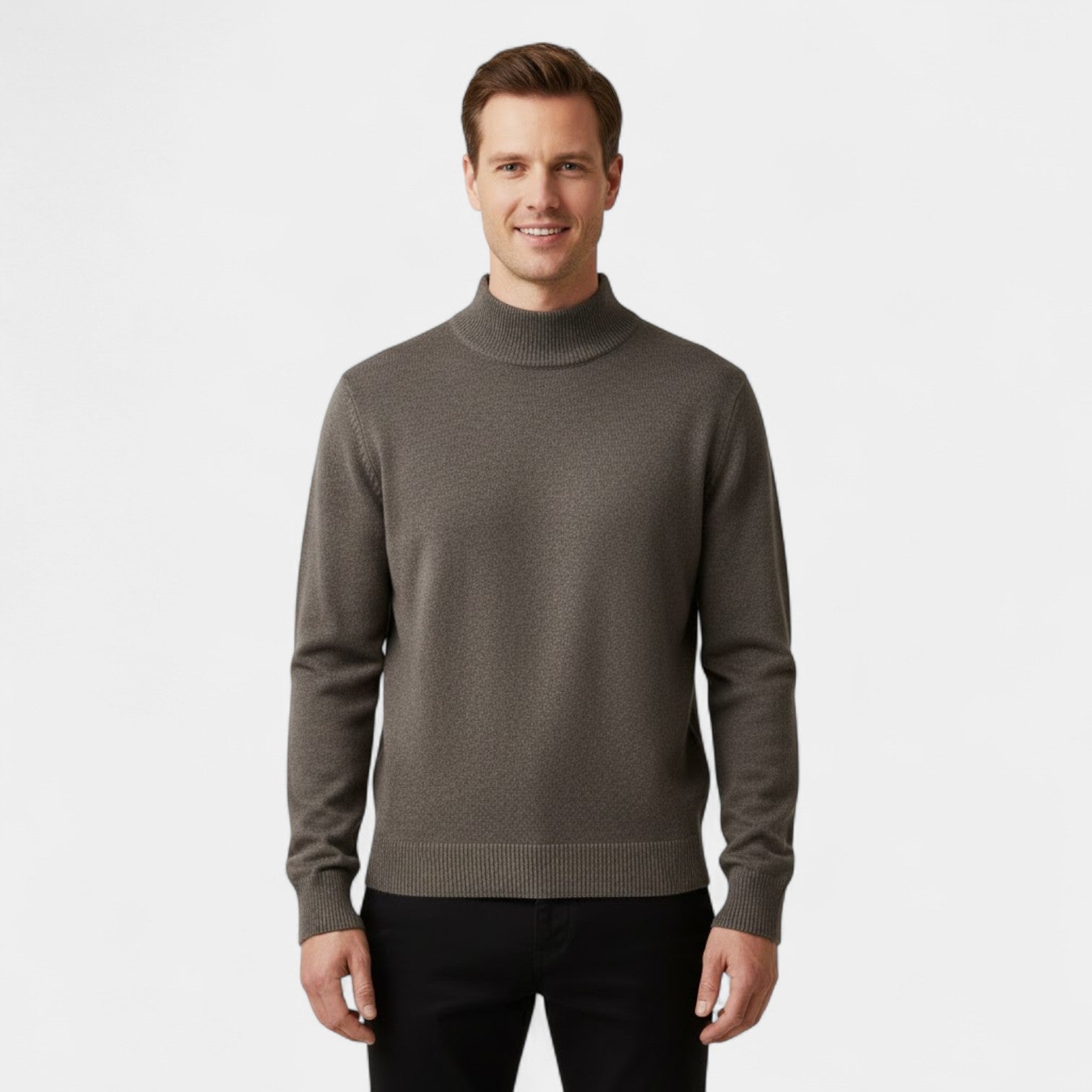 Riche | Pull Homme en Maille – Col Demi-Montant Coupe Confort