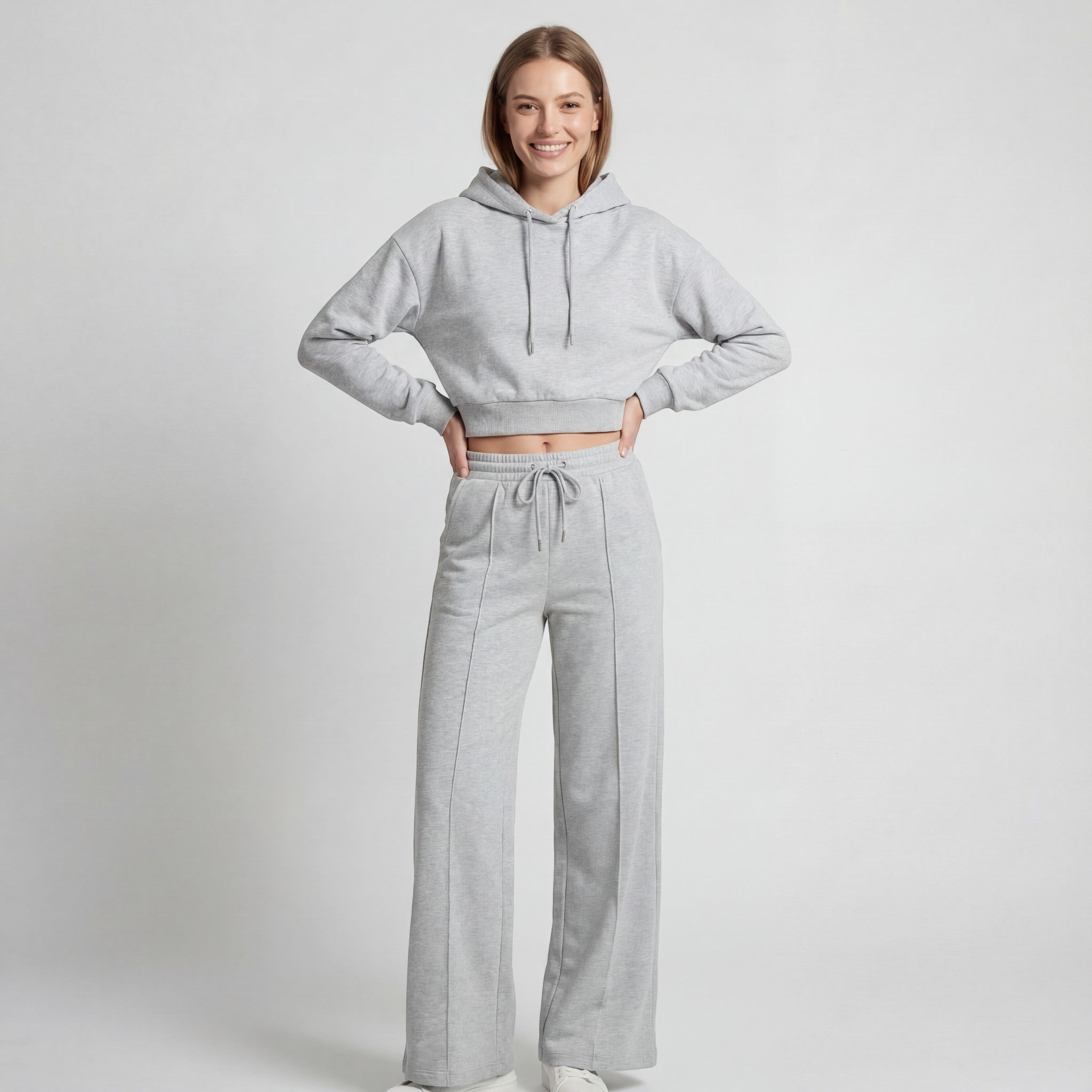 Riche | Ensemble femme en maille fine à capuche