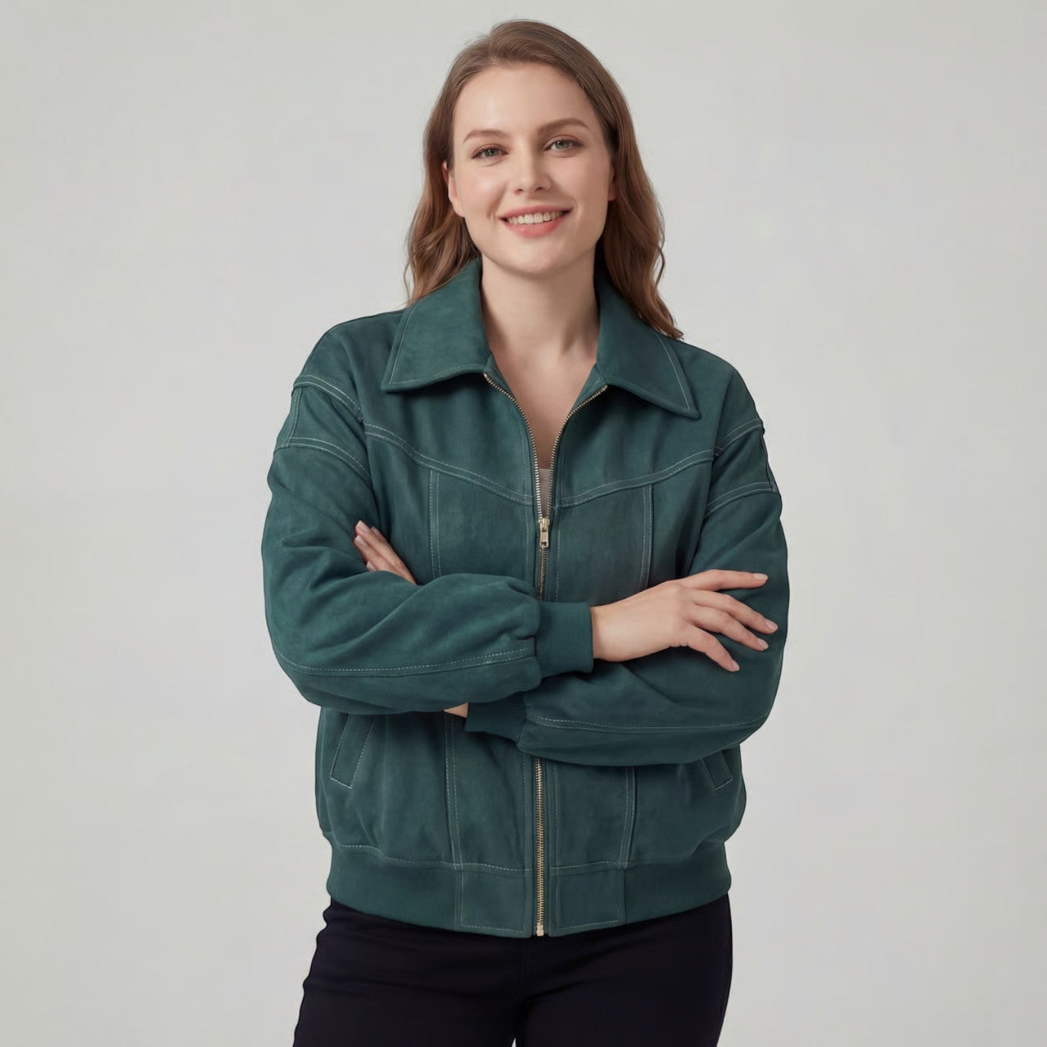 Riche | Veste Moto Zippée Effet Cuir pour Femme