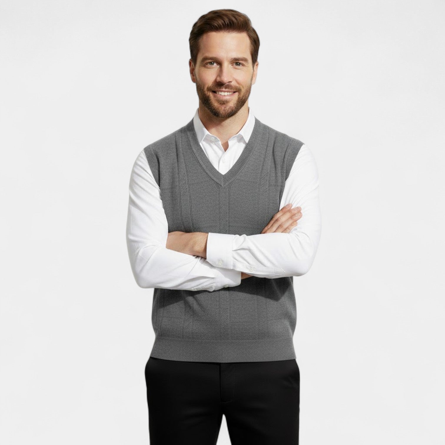 Riche | Gilet Sans Manches Homme en Maille – Col V Raffiné