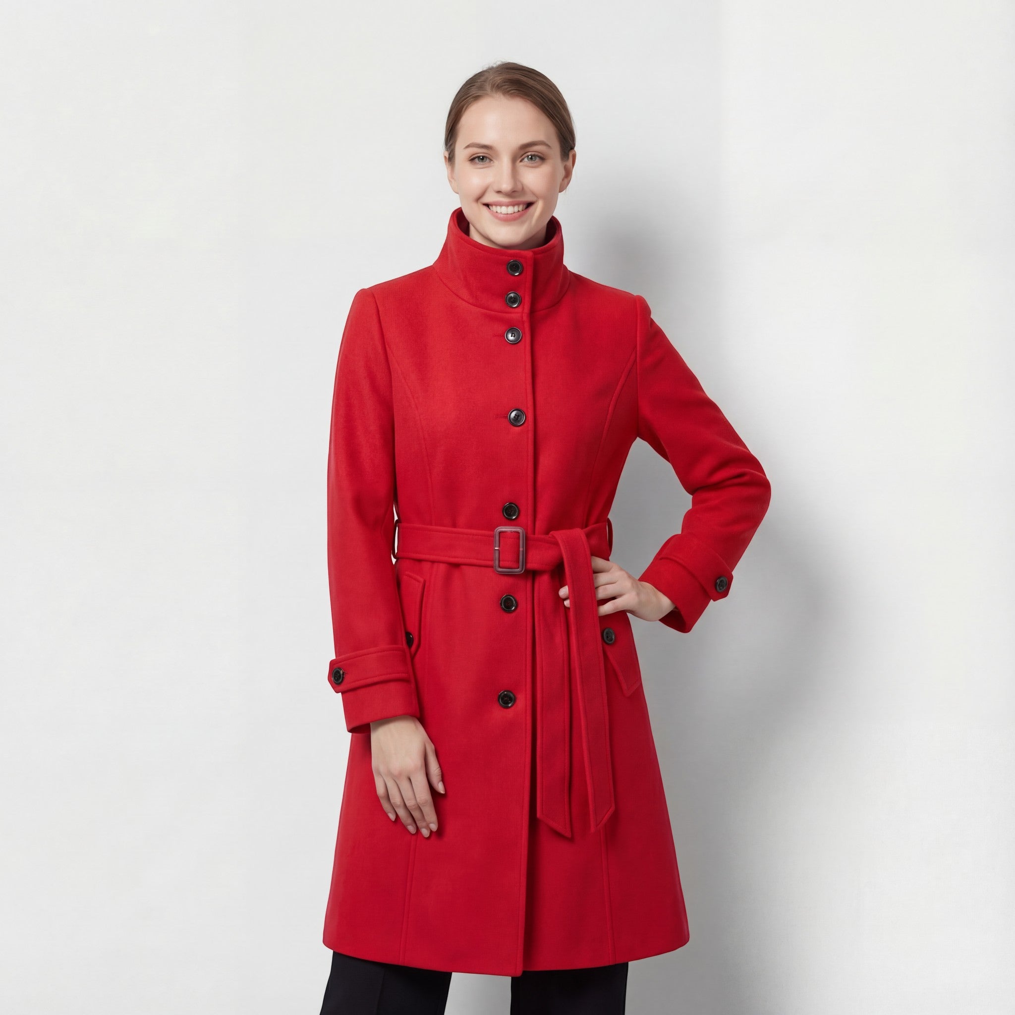 Riche | Manteau femme en laine à col montant