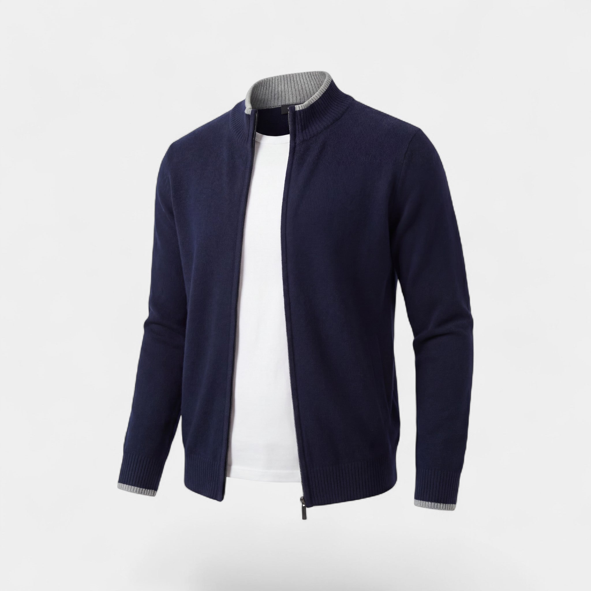 Riche | Pull homme en maille fine zippée