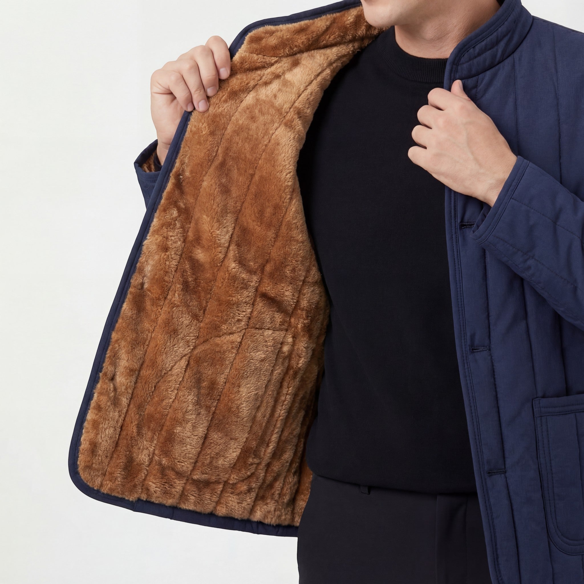 Riche | Veste d’Hiver Matelassée Texturée pour Homme