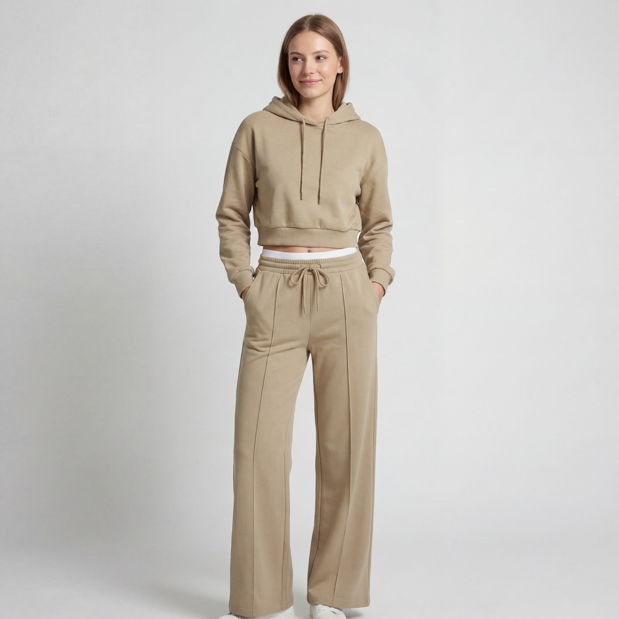 Riche | Ensemble femme en maille fine à capuche