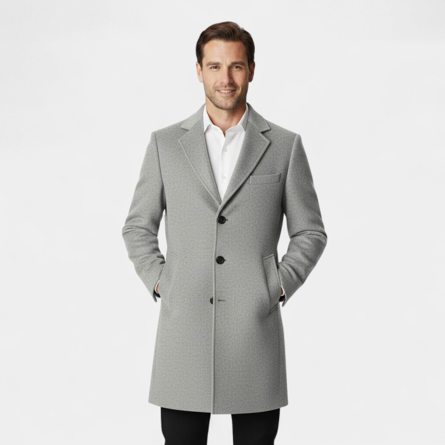 Riche | Manteau Homme en Laine – Trench Mi-Long Coupe Moderne