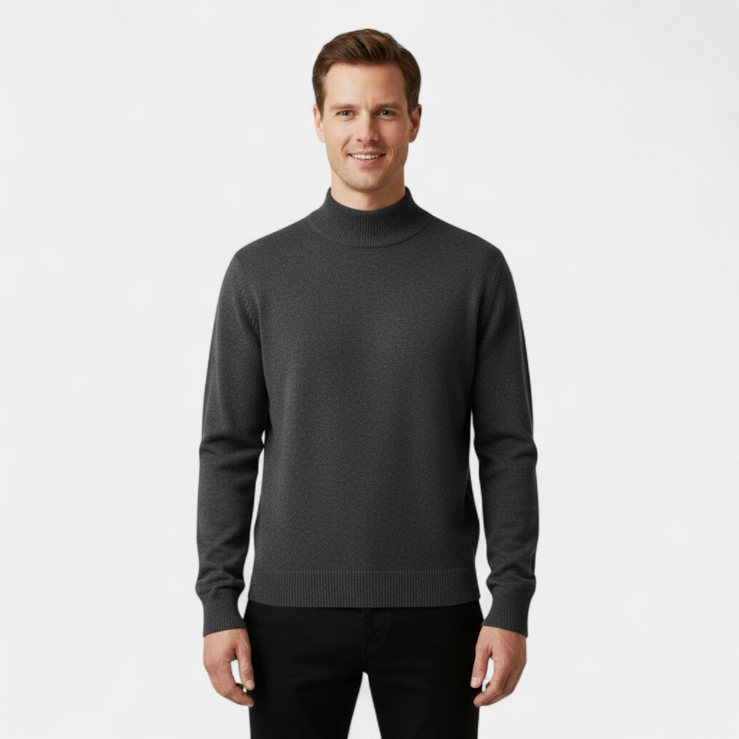 Riche | Pull Homme en Maille – Col Demi-Montant Coupe Confort