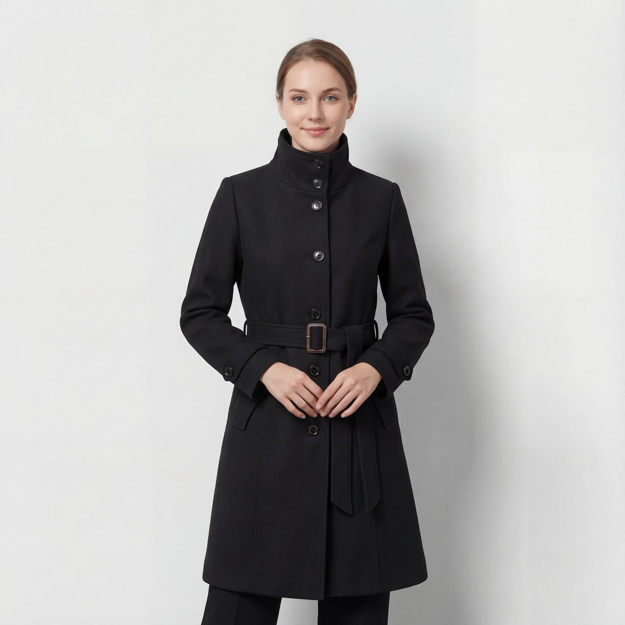 Riche | Manteau femme en laine à col montant
