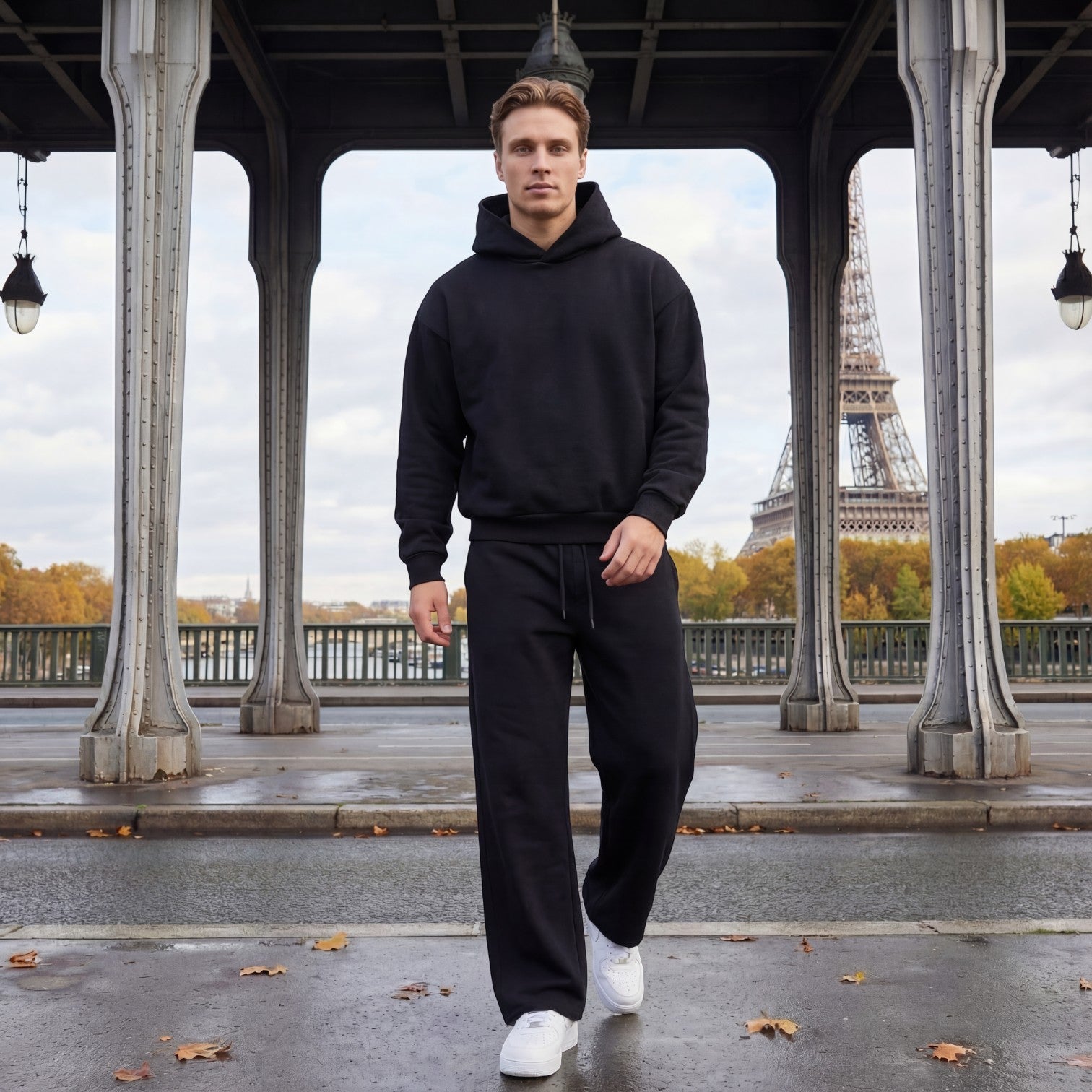 Riche | Ensemble Sweat à Capuche et Pantalon en Maille Cozy Homme