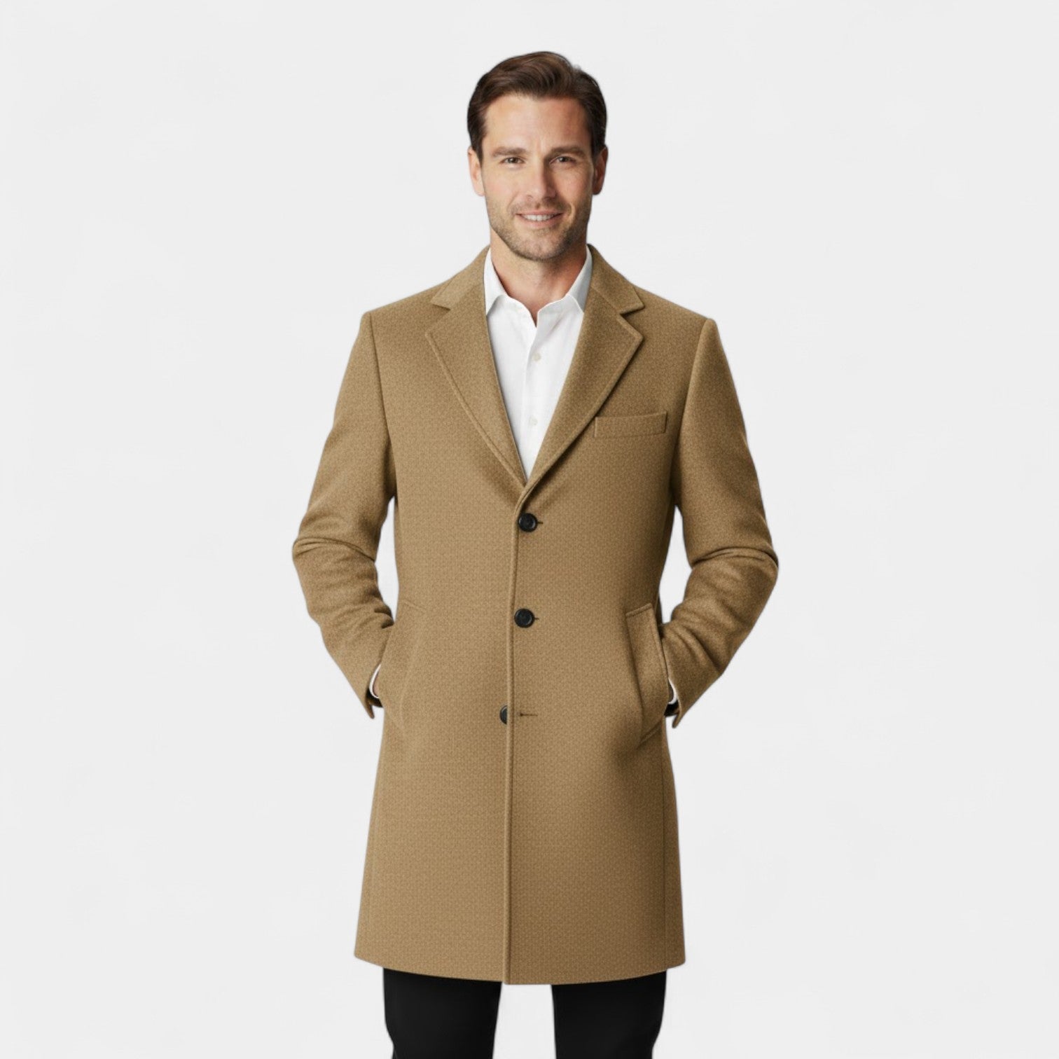 Riche | Manteau Homme en Laine – Trench Mi-Long Coupe Moderne