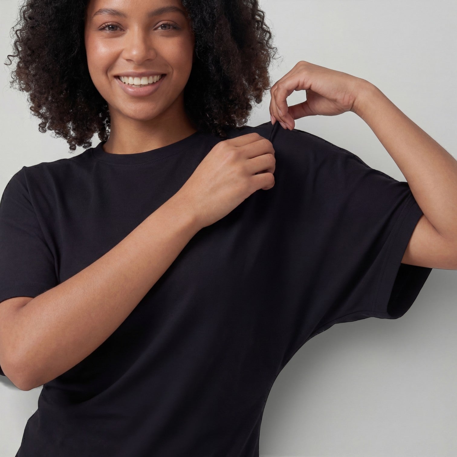 Top femme manches chauve-souris en tissu – Taille cintrée coupe décontractée