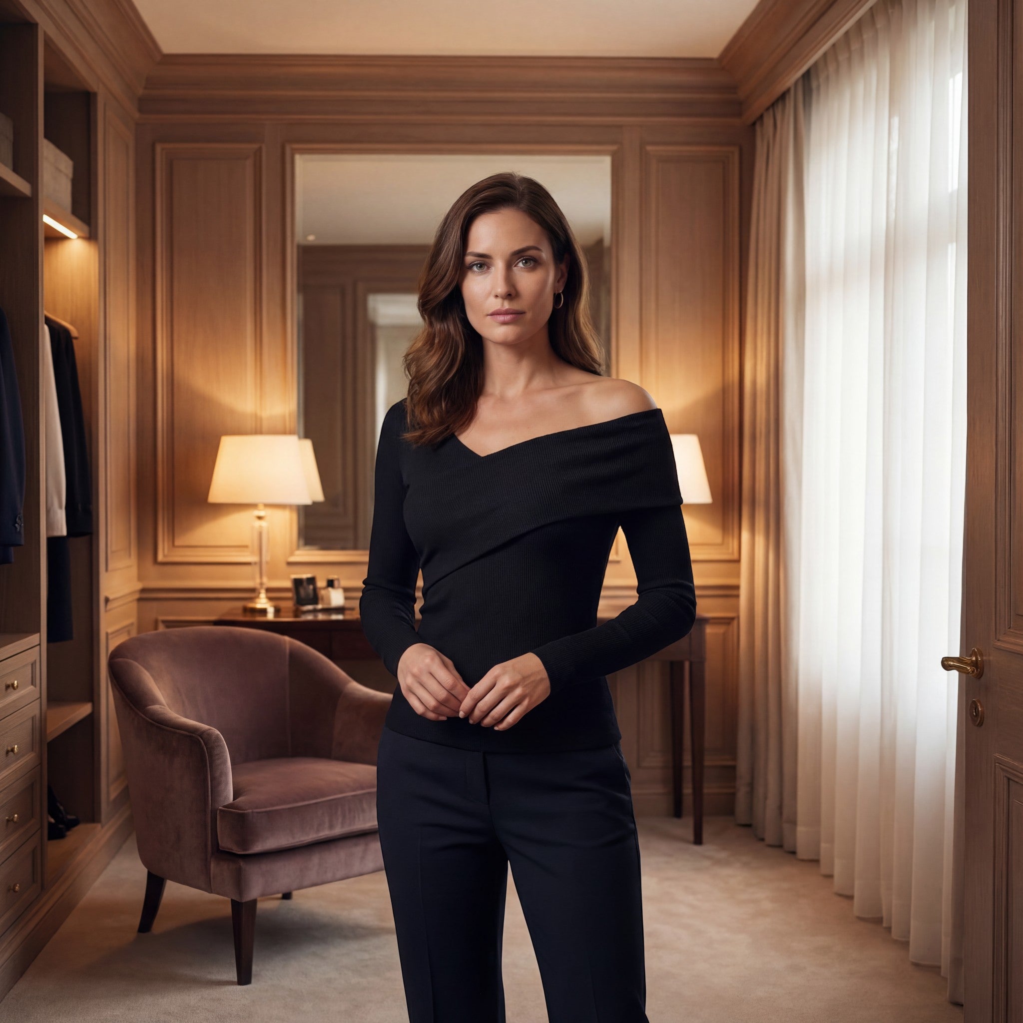 Riche | Top en maille épaules dénudées pour femme