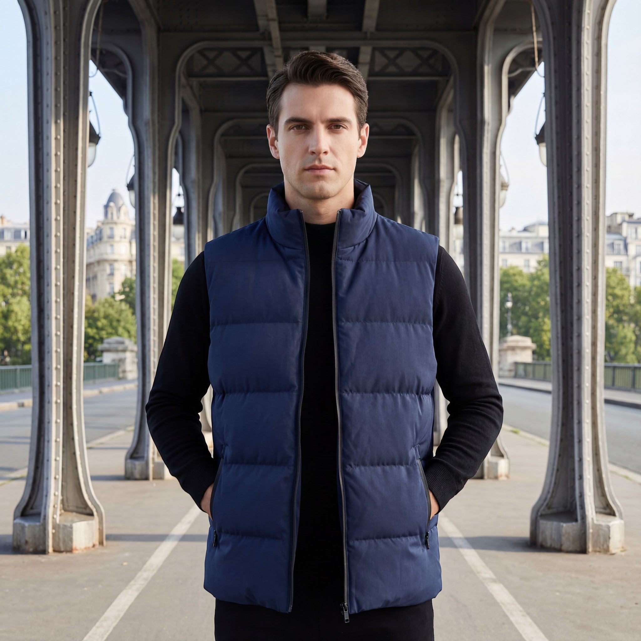 Riche | Gilet Matelassé à Col Montant pour Homme