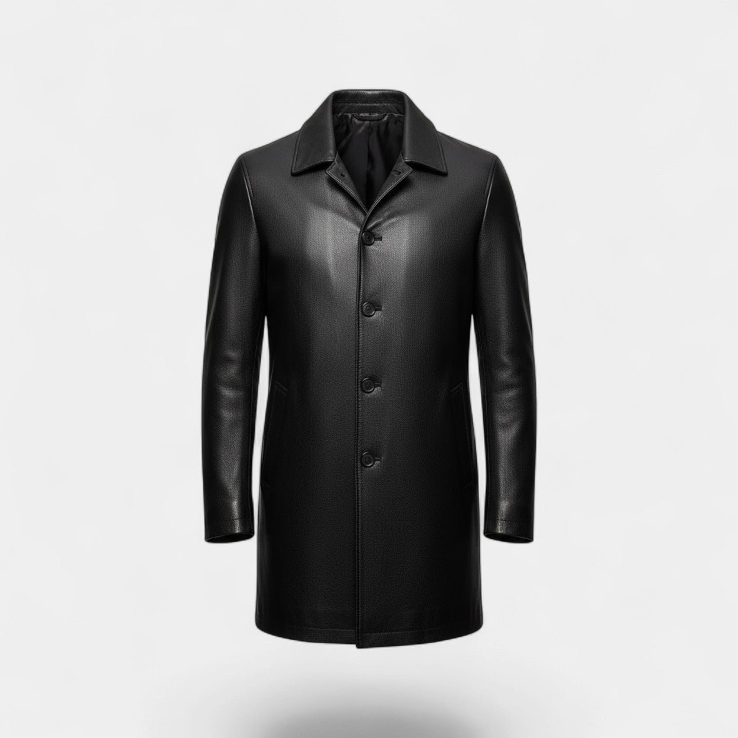 Riche | Manteau Homme en Cuir à Revers – Parka Hiver Matelassée en Polaire