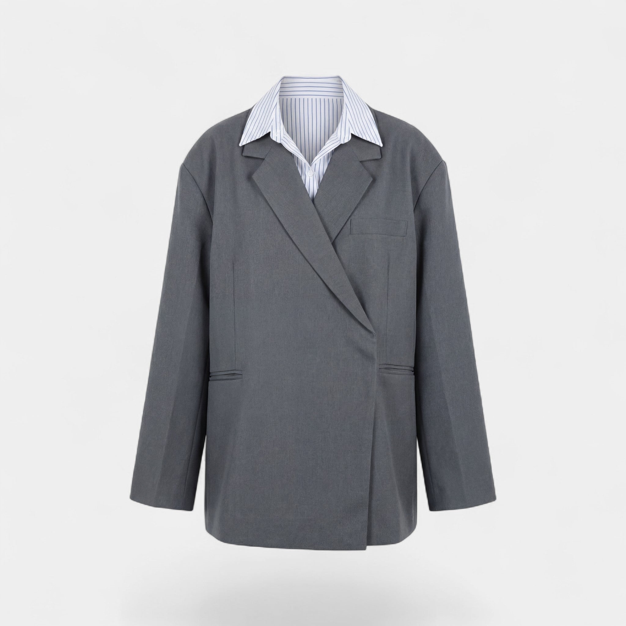 Blazer en coton structuré pour femme – Coupe oversize décontractée