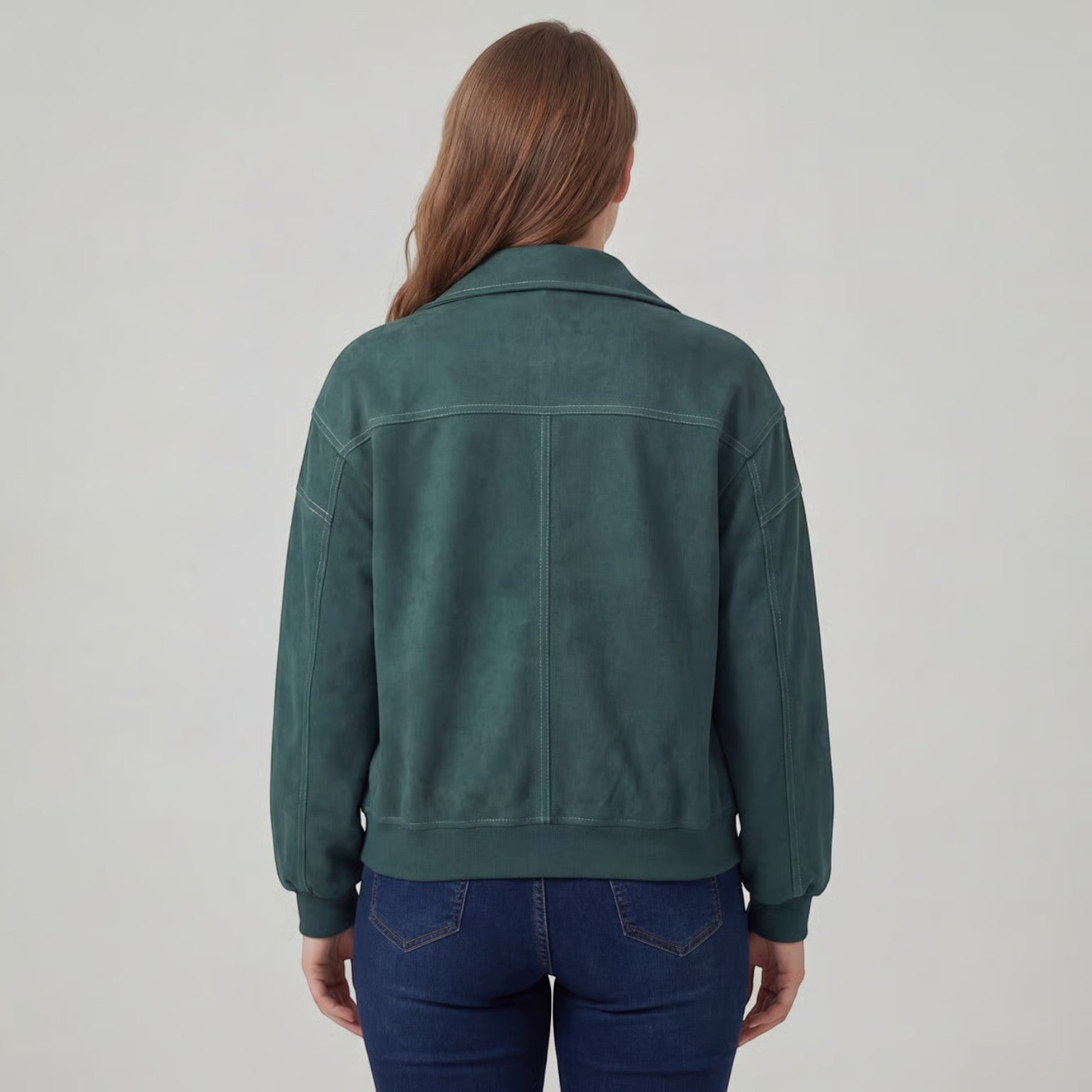 Riche | Veste Moto Zippée Effet Cuir pour Femme