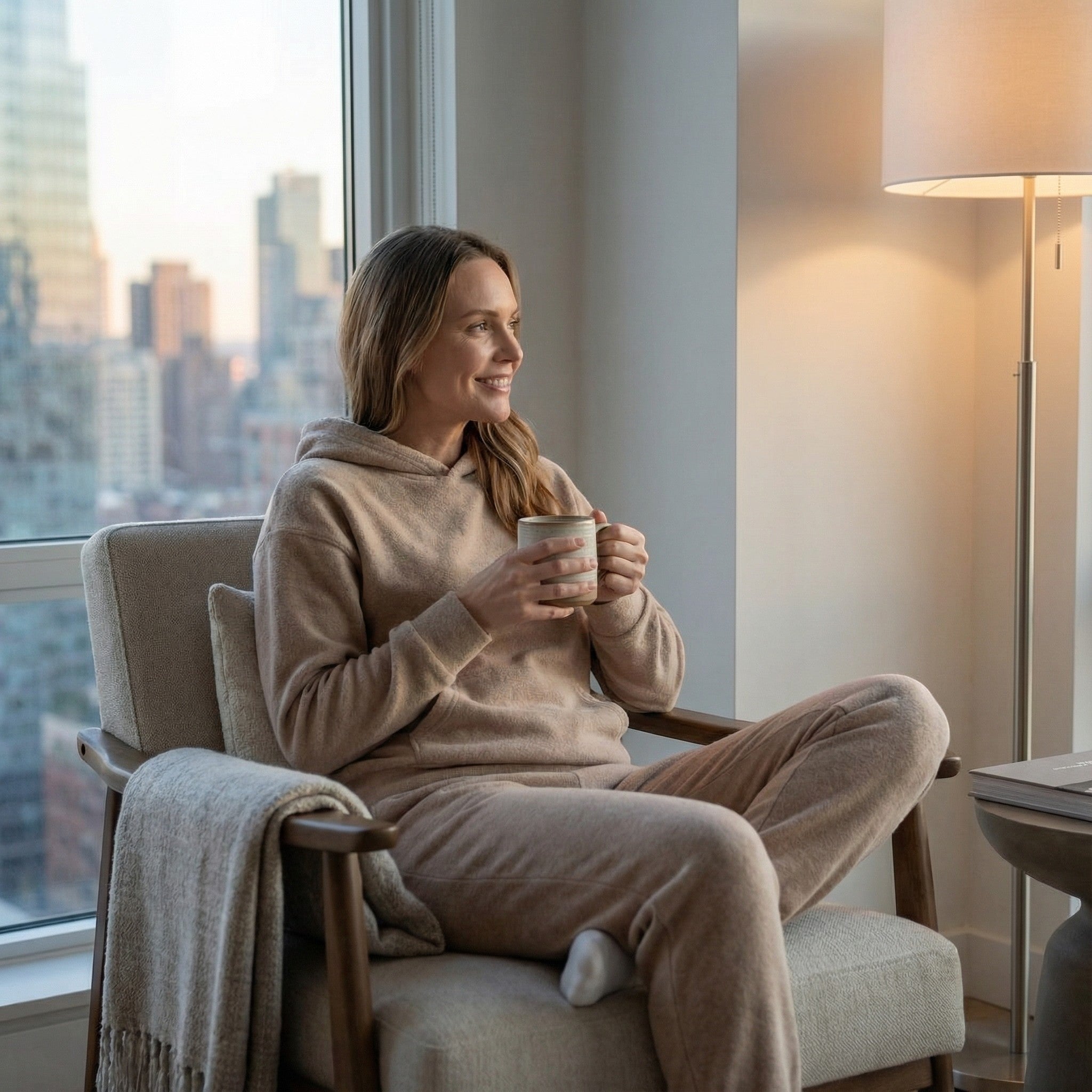 Riche | Ensemble casual femme en coton à capuche