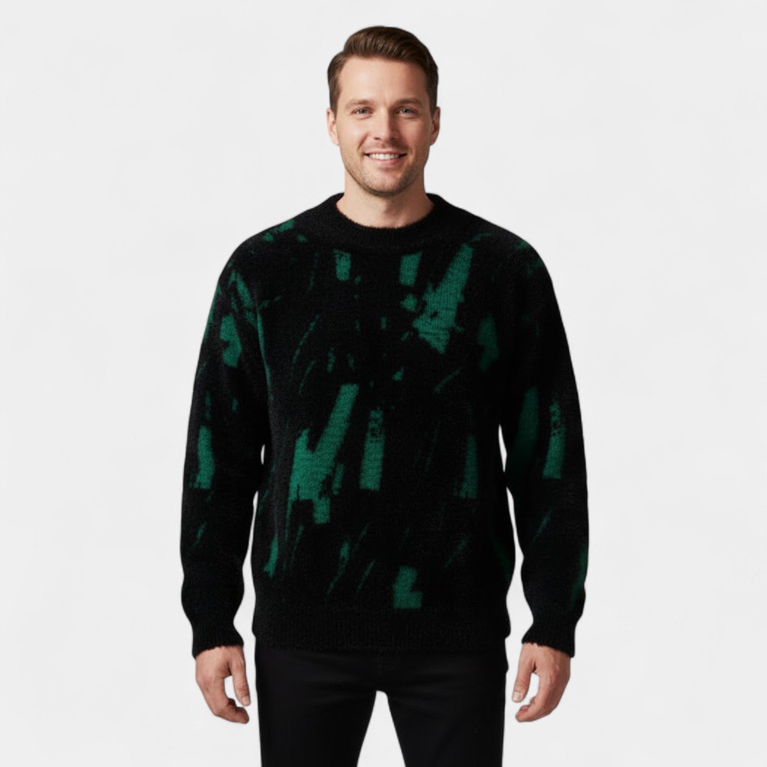 Riche | Pull Homme – Col Rond Épais Doublé Polaire