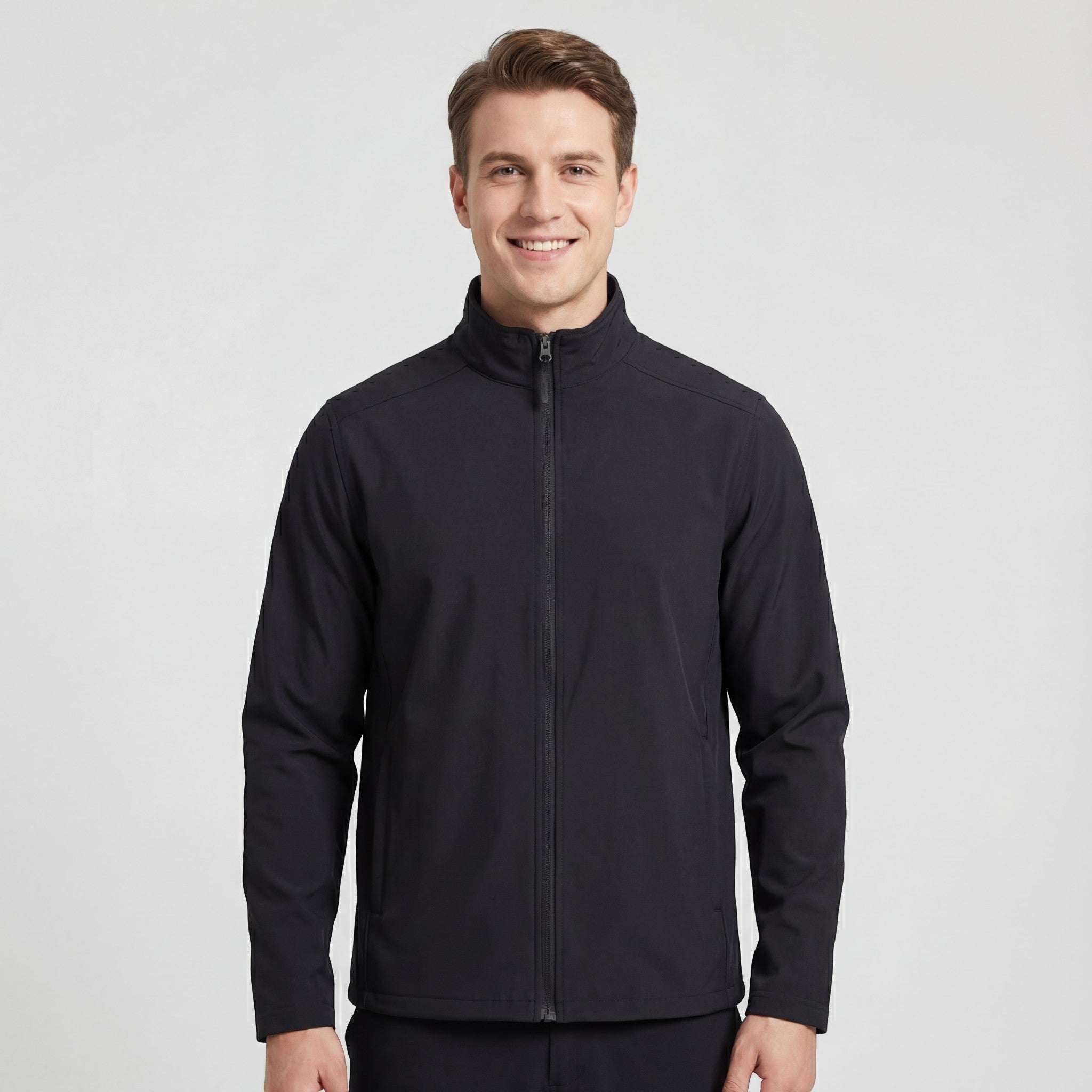 Riche | Veste zippée en tissu lisse pour homme