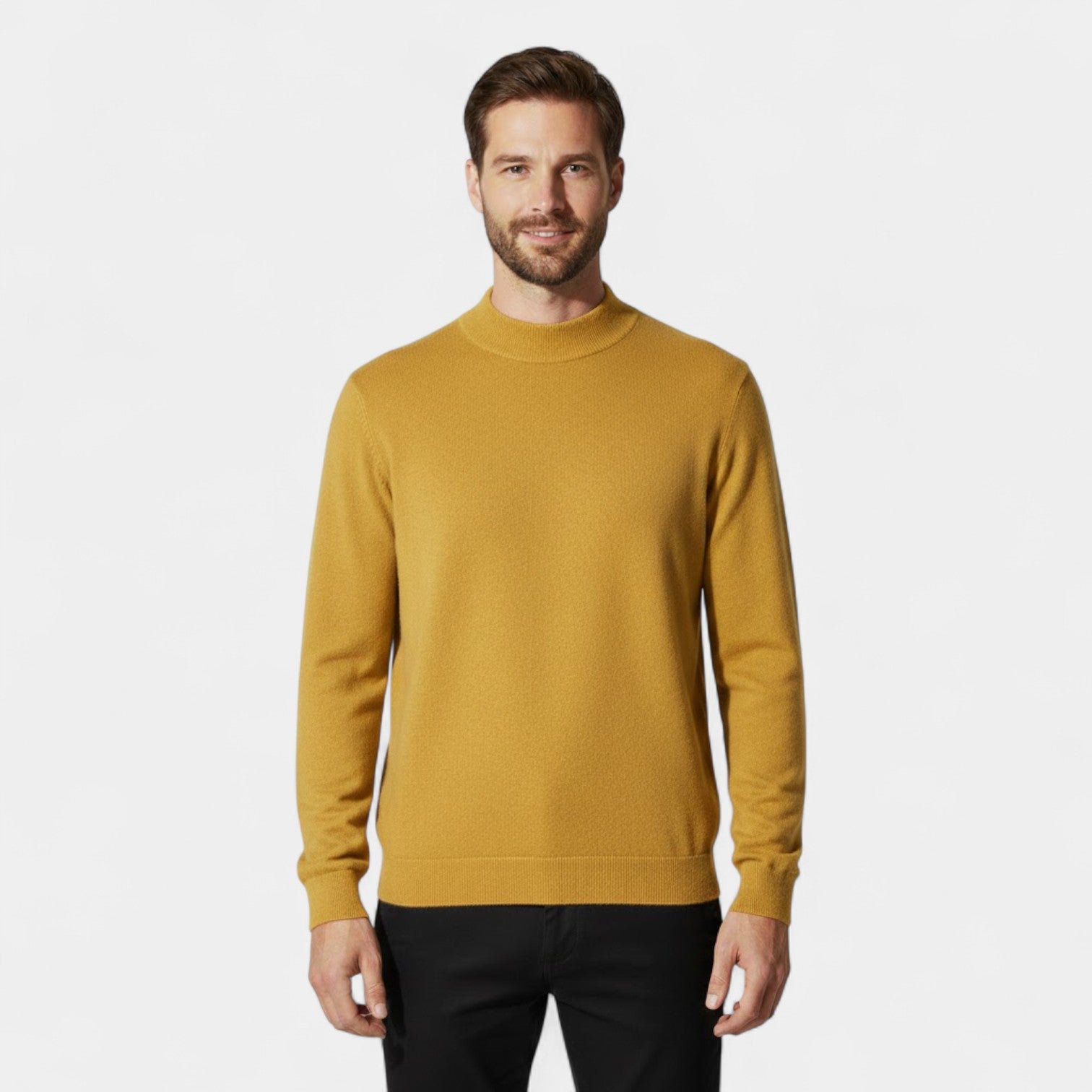 Riche | Pull Homme en Maille – Col Demi-Montant Coupe Confort