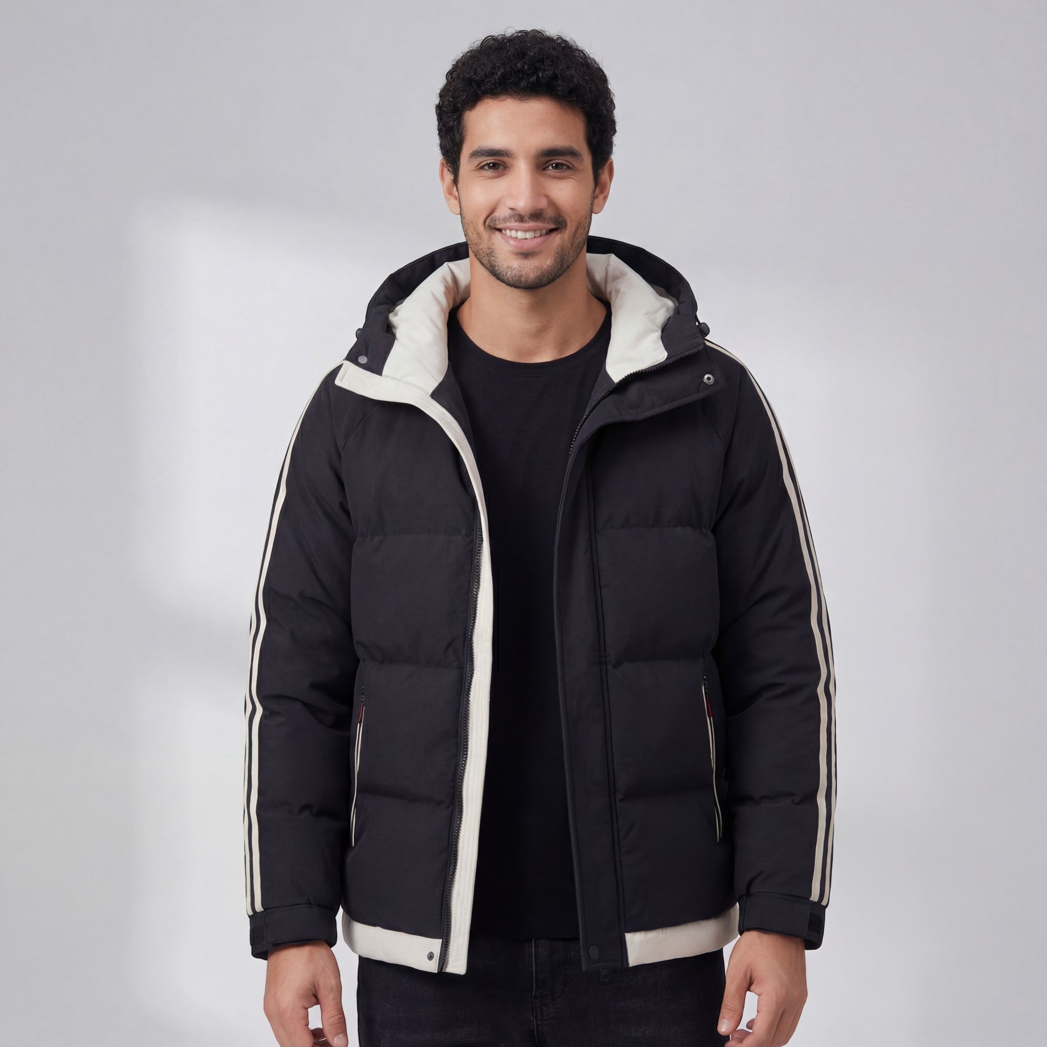 Riche | Veste d’Hiver Matelassée Lisse pour Homme