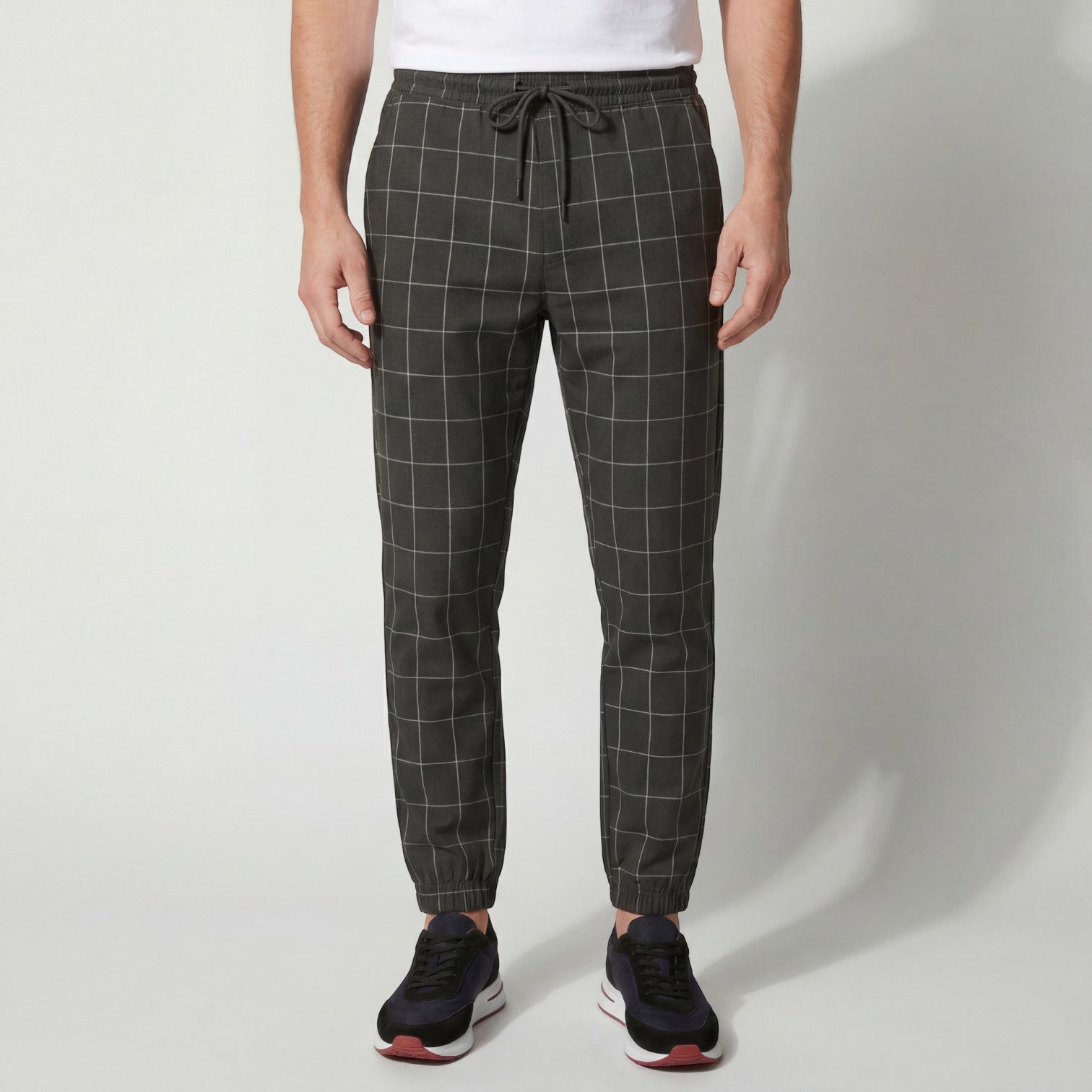 Riche | Pantalon homme en coton à carreaux