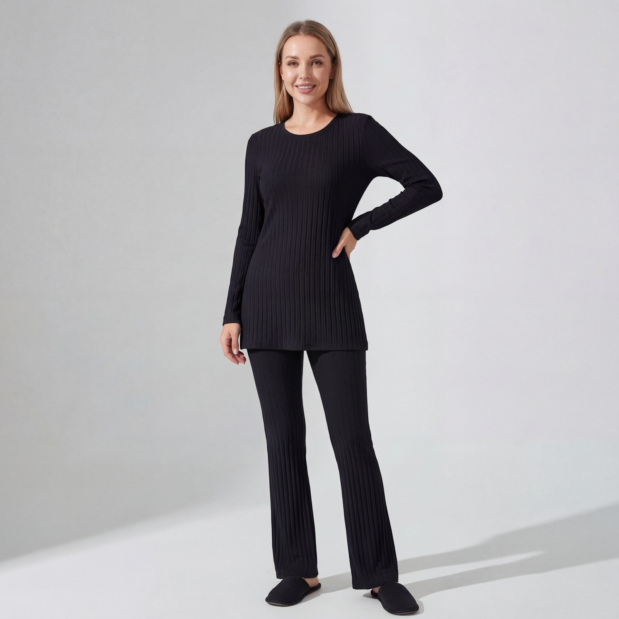 Riche | Ensemble Deux Pièces Femme en Maille Côtelée