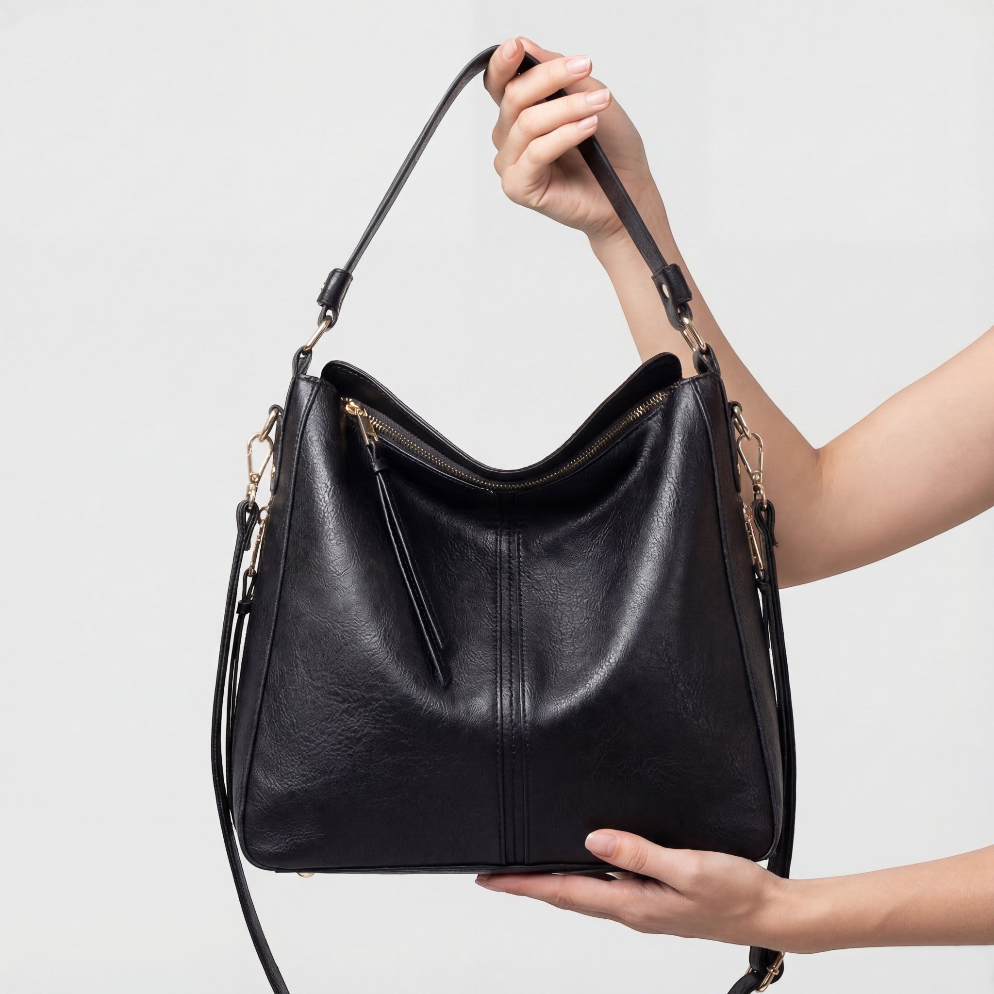 Riche | Sac hobo femme en cuir fin