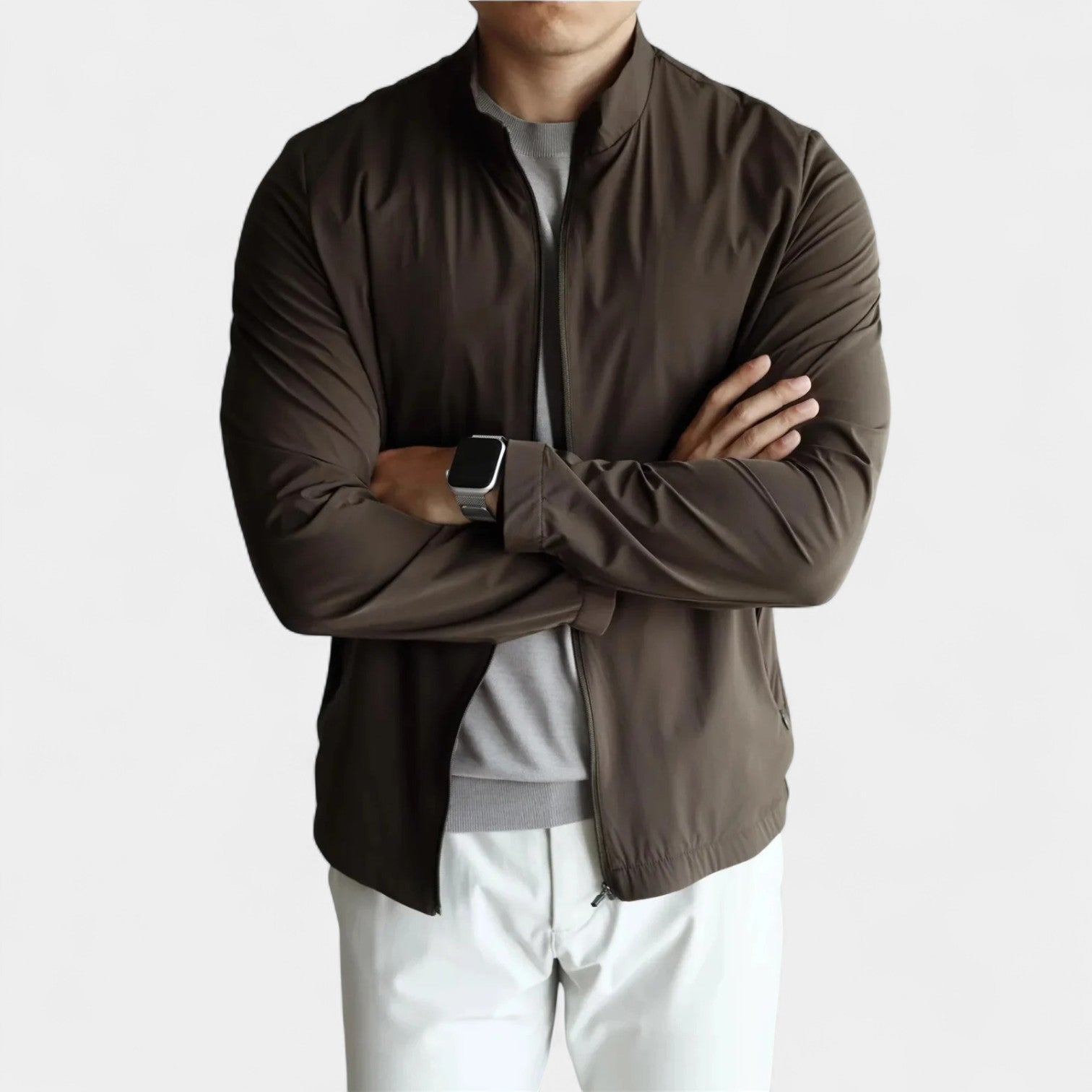 Riche | Coupe-vent homme col montant respirant – élégant, léger, silhouette raffinée