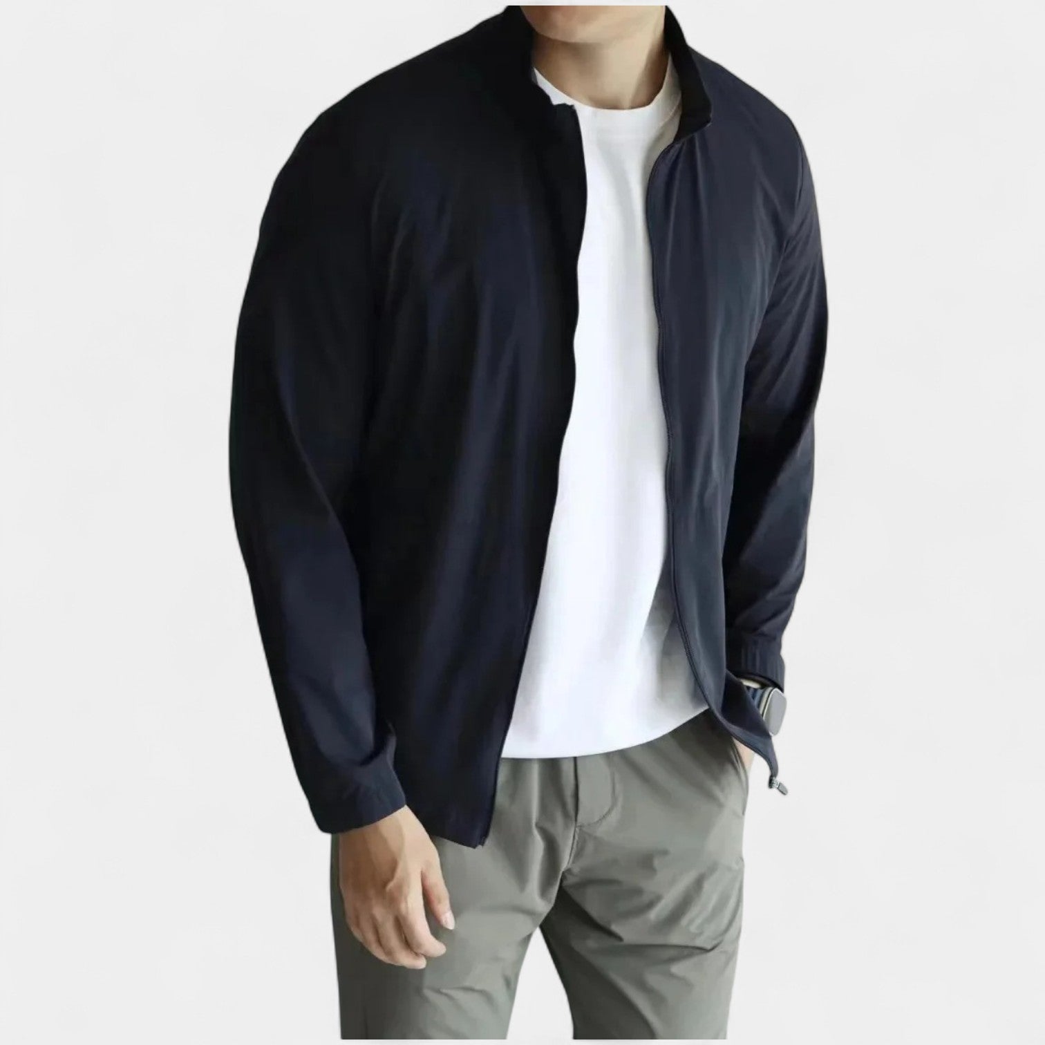 Riche | Coupe-vent homme col montant respirant – élégant, léger, silhouette raffinée