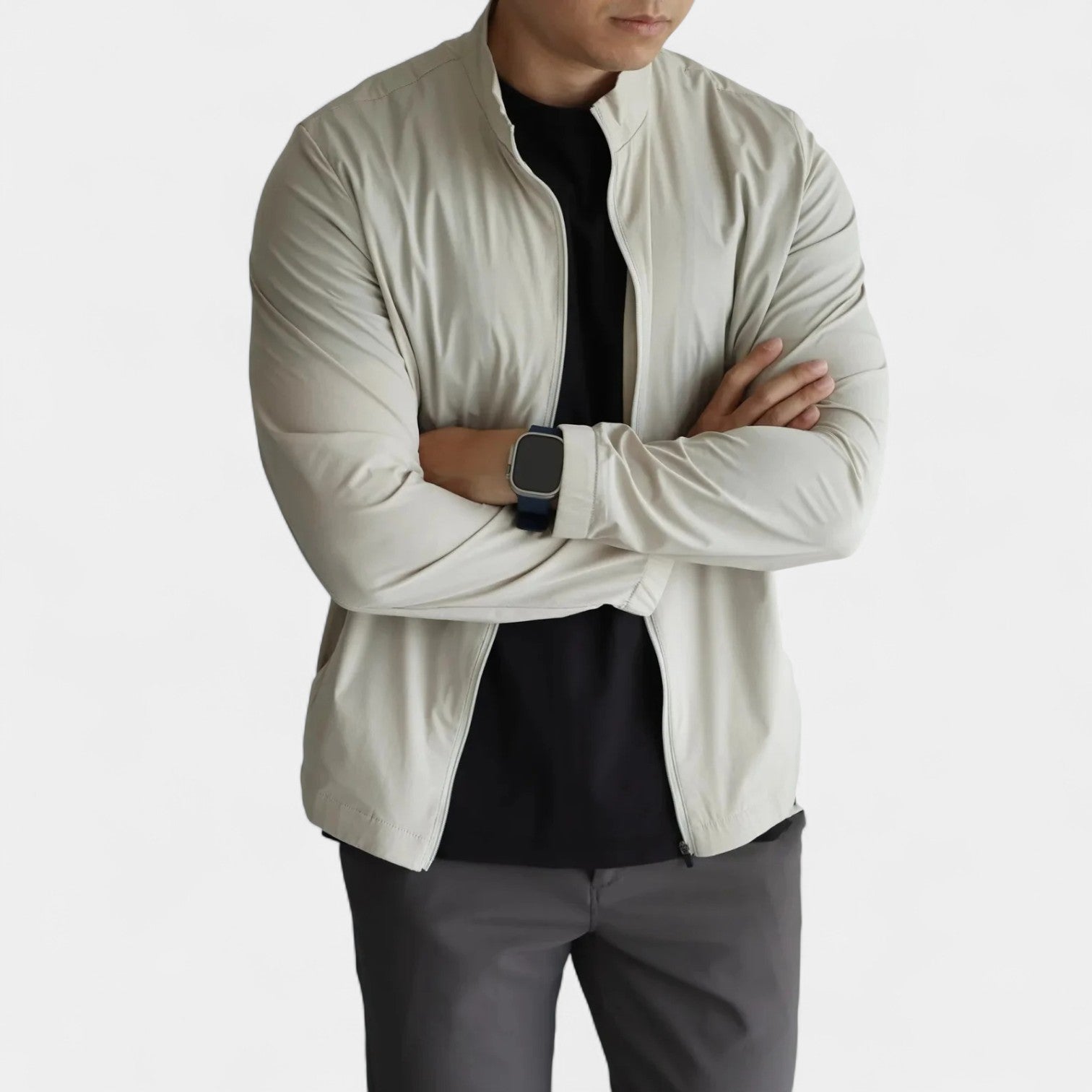 Riche | Coupe-vent homme col montant respirant – élégant, léger, silhouette raffinée