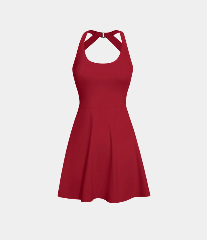 Robe Mini Sport Extensible pour Femme – Short Intégré Coupe Évasée