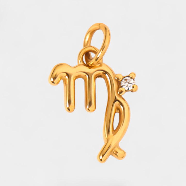 Pendentif Zodiaque Femme – Finition Plaquée Or et Cristal