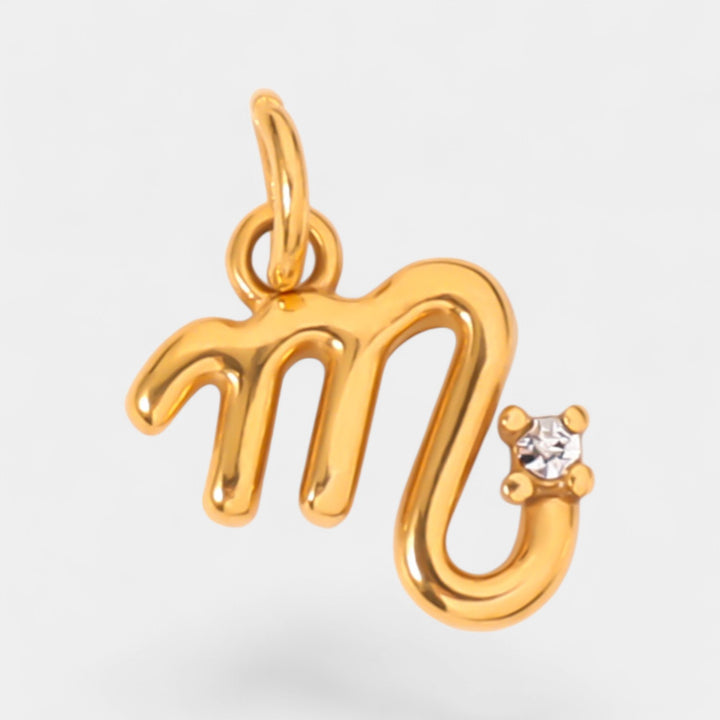 Pendentif Zodiaque Femme – Finition Plaquée Or et Cristal