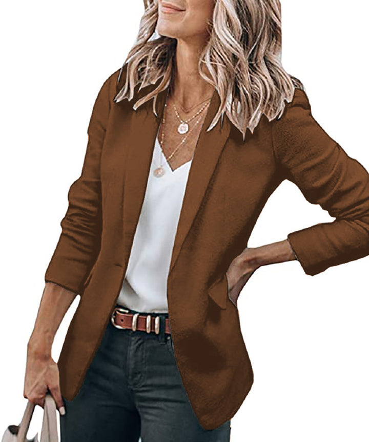 Blazer Femme Structuré Coupe Ajustée – Fermeture Simple Boutonnage Manches Longues