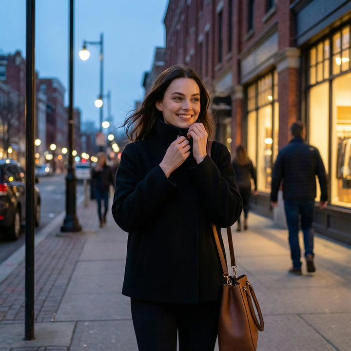 Riche | Manteau femme en laine à col montant