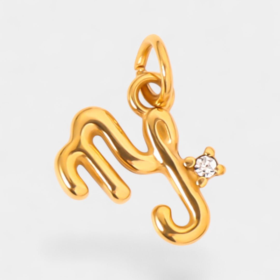 Pendentif Zodiaque Femme – Finition Plaquée Or et Cristal