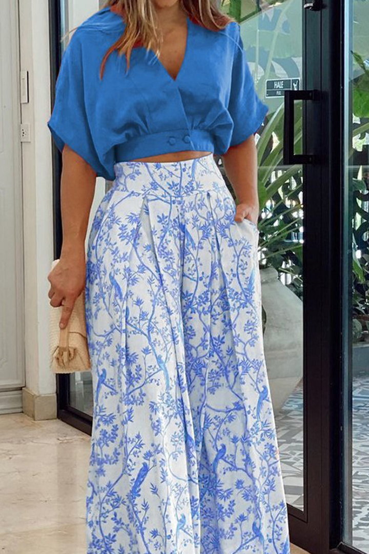 Lightweight Women's Set – Relaxed Fit, Wide-Leg Pants