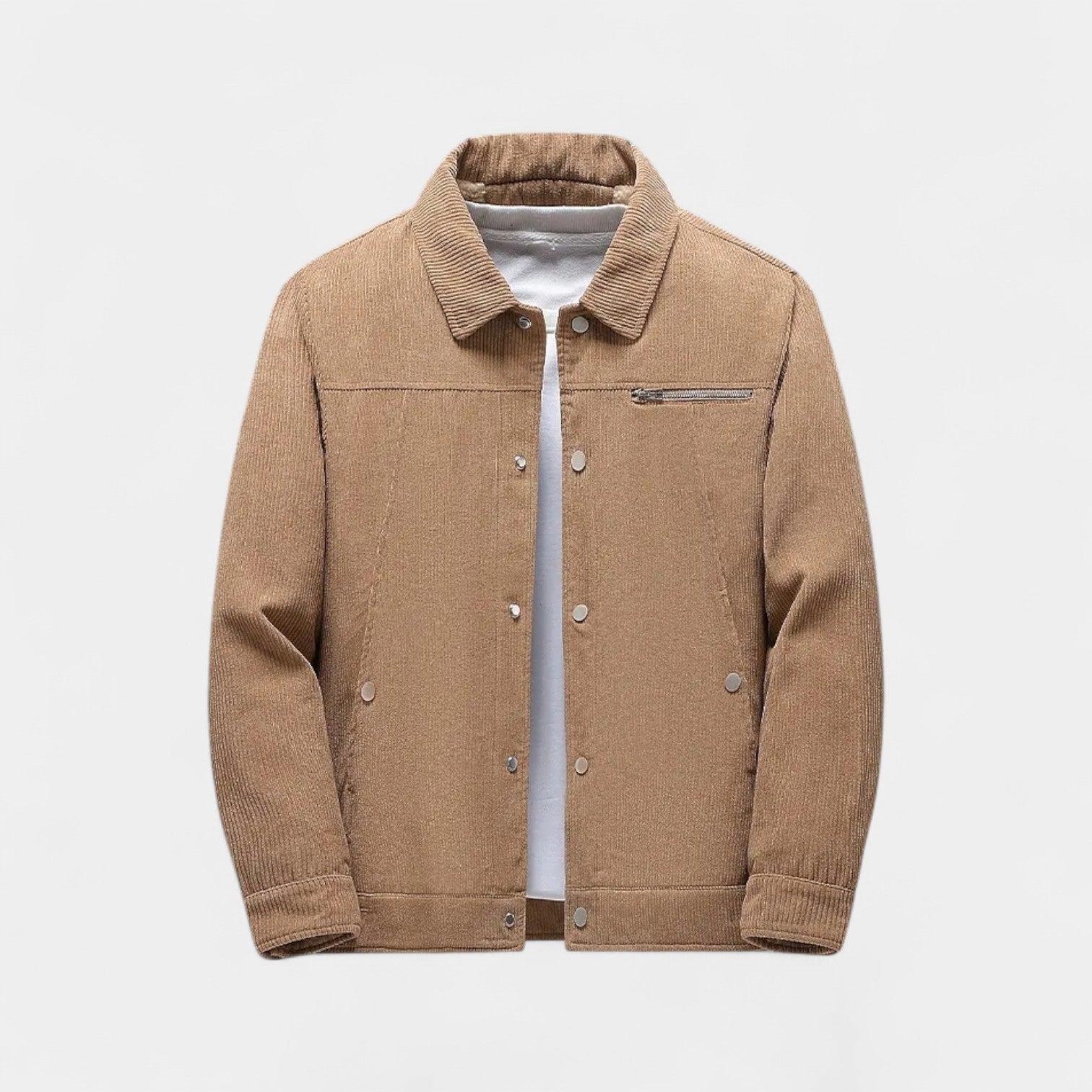Riche | Veste homme hiver velours côtelé épais coupe rétro – chaude, ajustée, raffinée