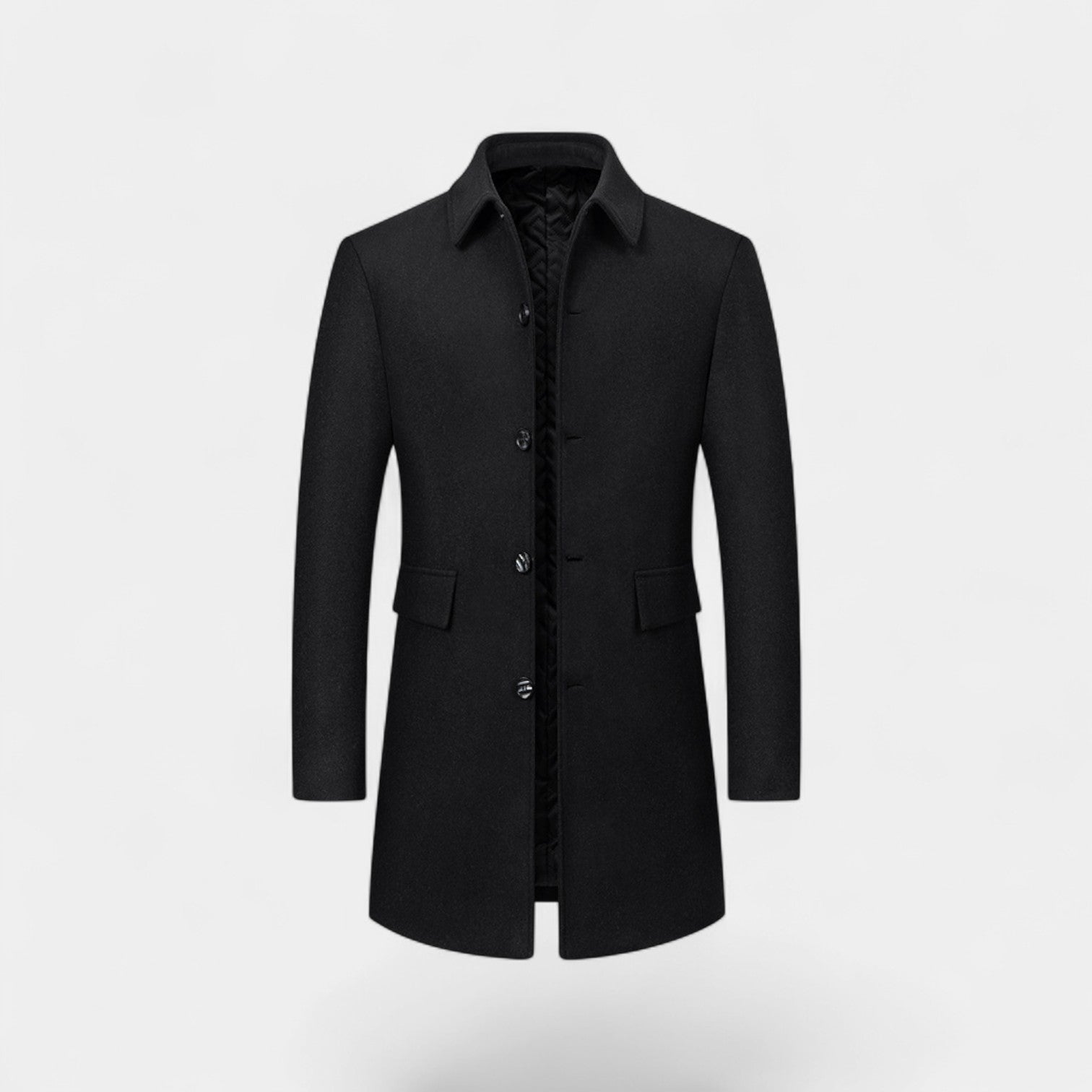 Riche | Manteau Homme en Laine – Col à Revers Doublé Velours