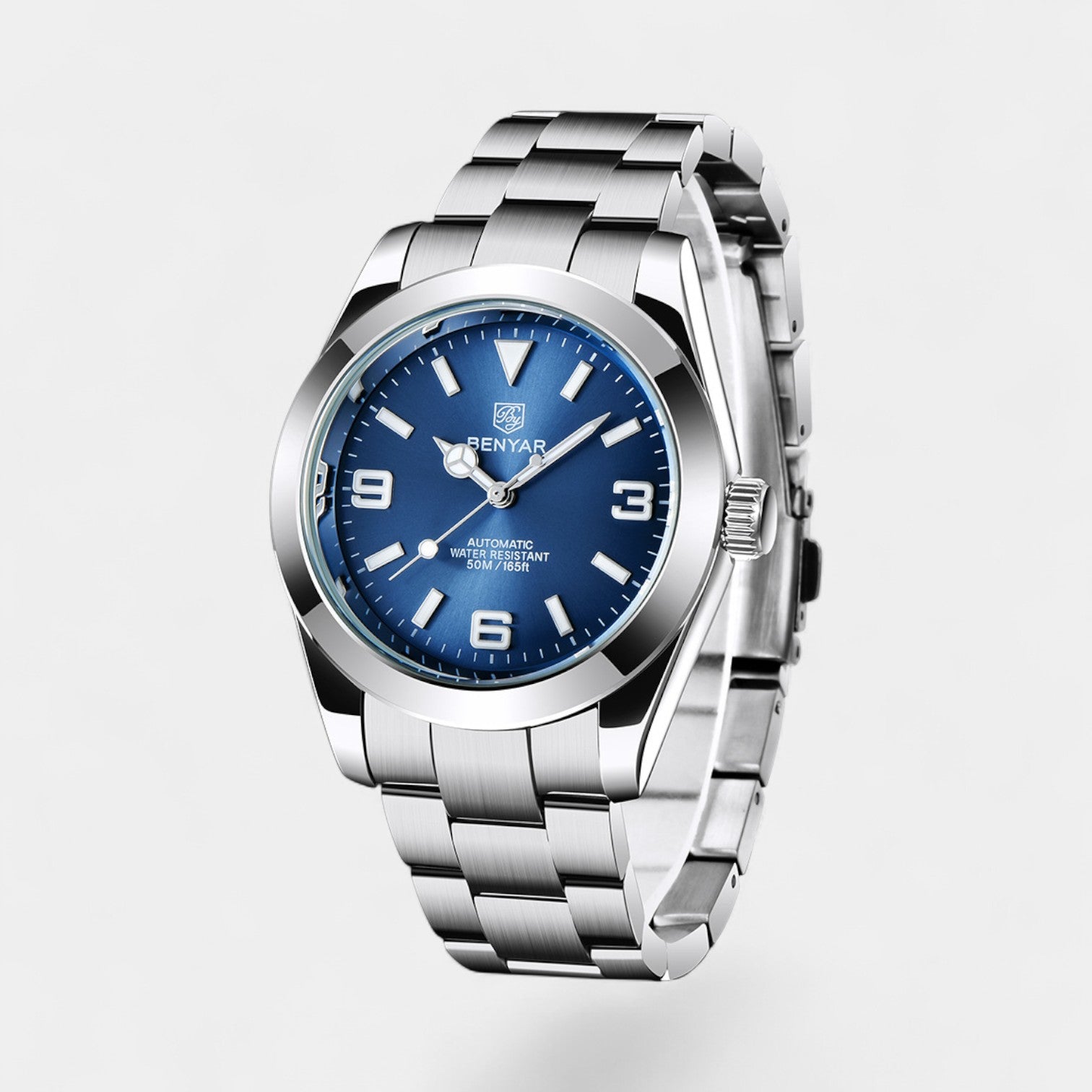 Riche | Montre pour Homme Bracelet Acier Inoxydable – Quartz Lumineuse et Étanche 41 mm