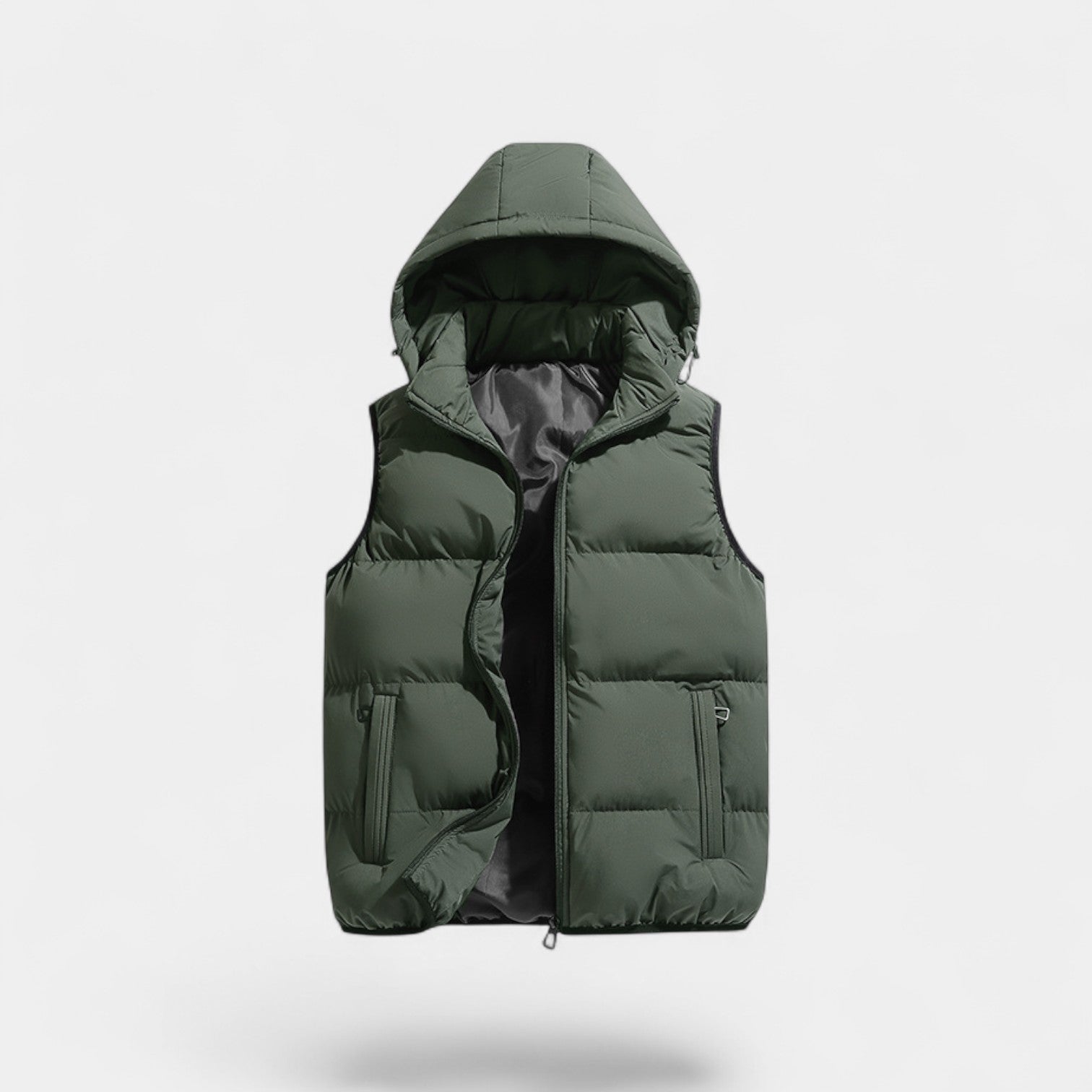 Riche | Gilet sans manches homme coton capuche – thermique épais casual