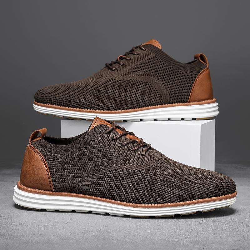Baskets casual homme en mesh à lacets – Coupe basse