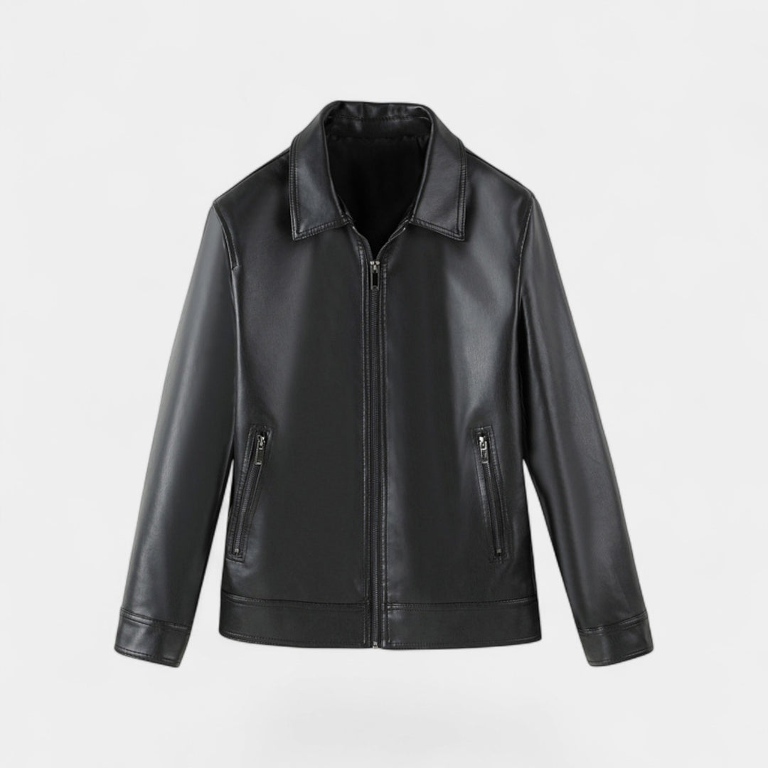 Riche | Veste homme en cuir vegan – Style uni coupe-vent
