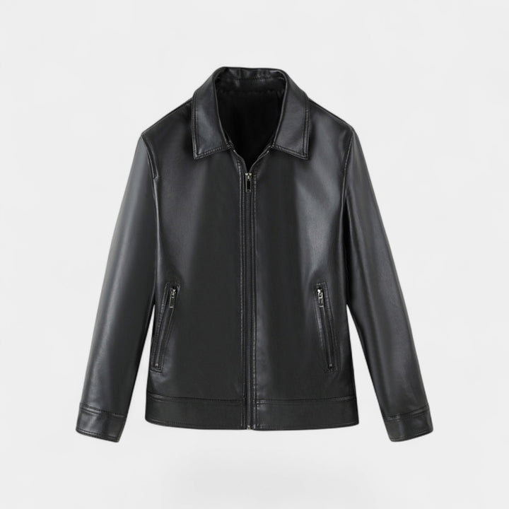 Riche | Veste homme en cuir vegan – Style uni coupe-vent